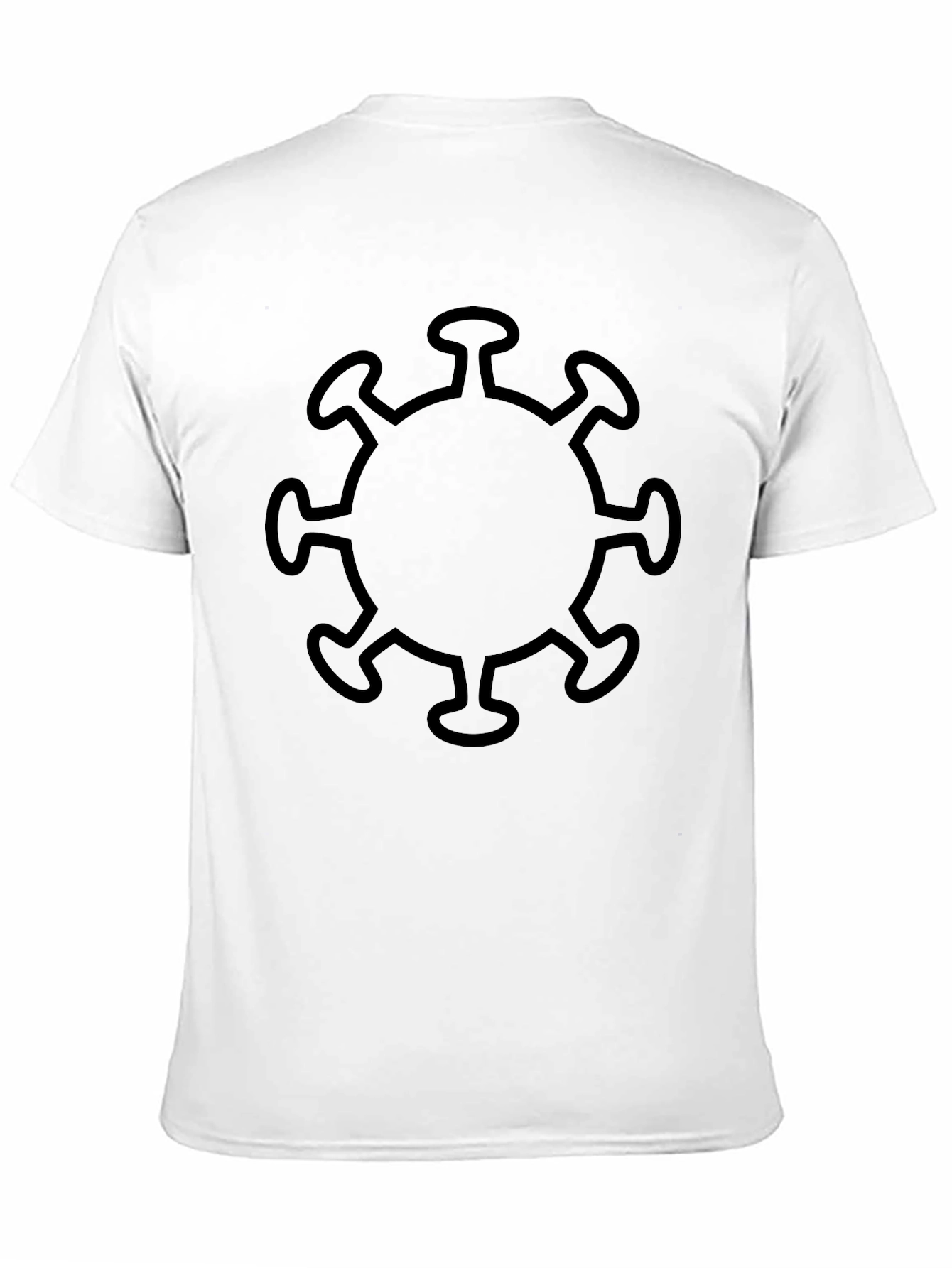 Corona Virus Graphic Print Black T-Shirt