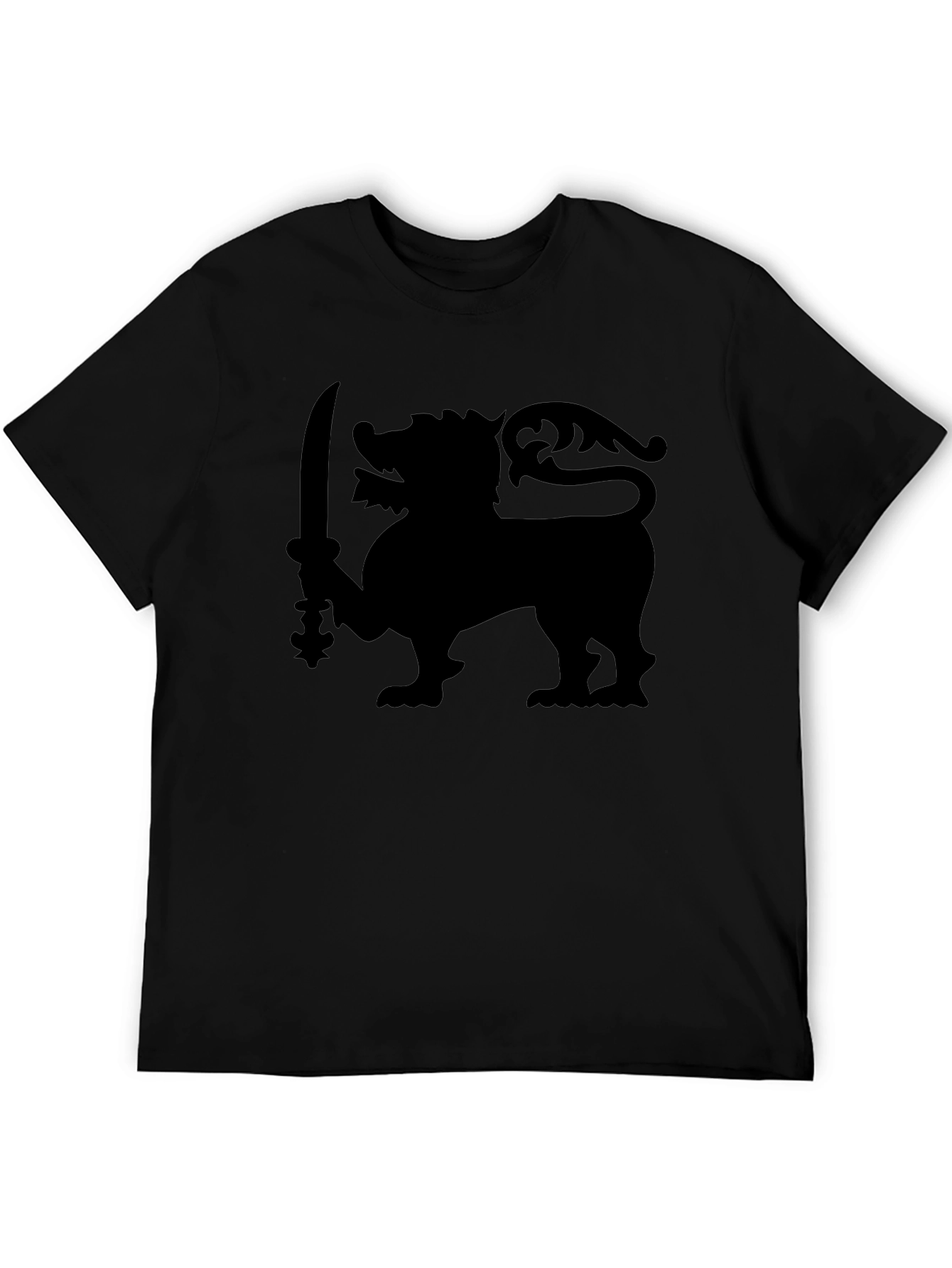 Lion Sword Graphic Tee - Classic Black T-Shirt