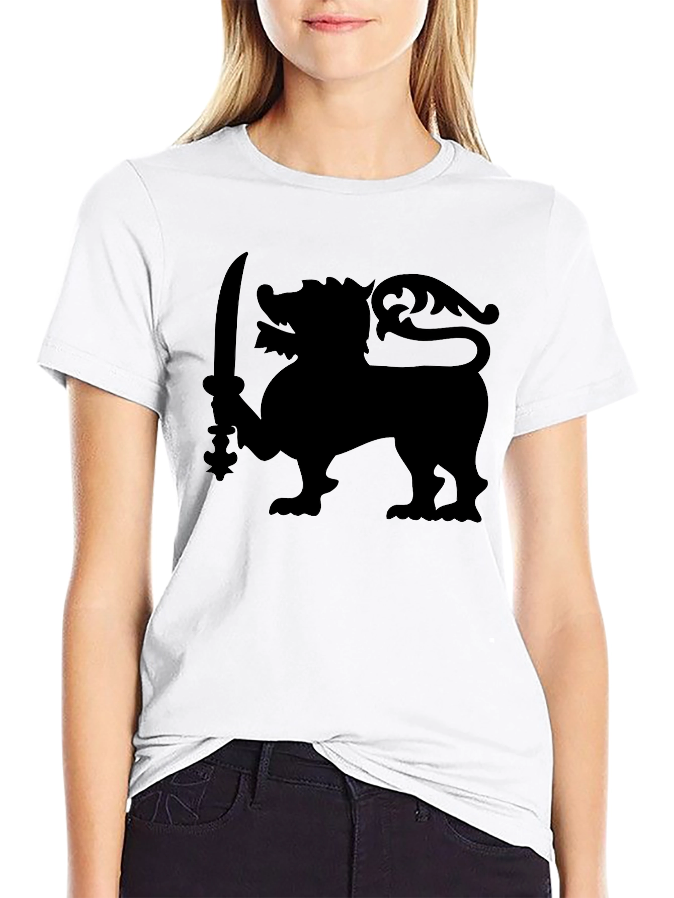Lion Sword Graphic Tee - Classic Black T-Shirt