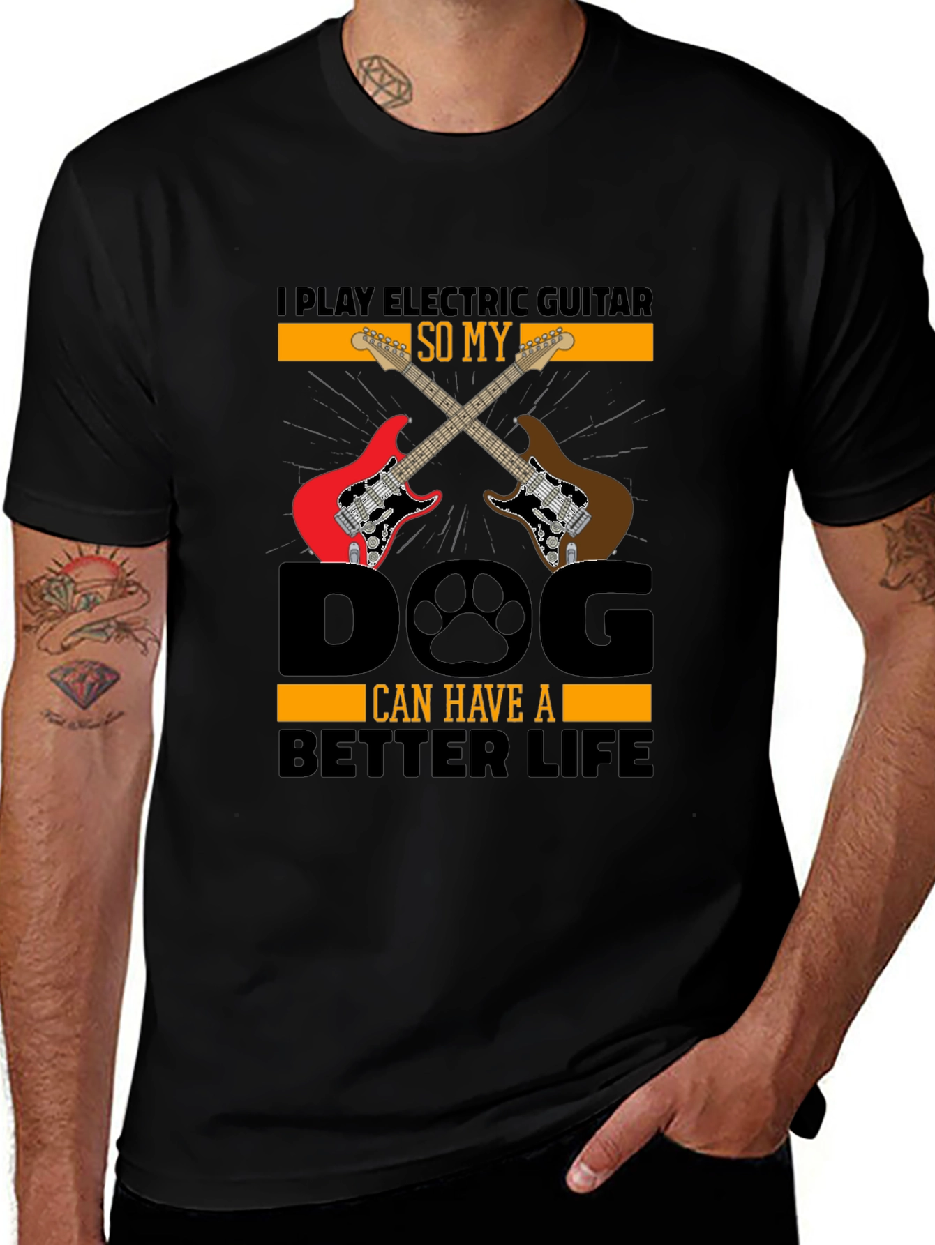 Electric Guitar Dog Lover T-Shirt