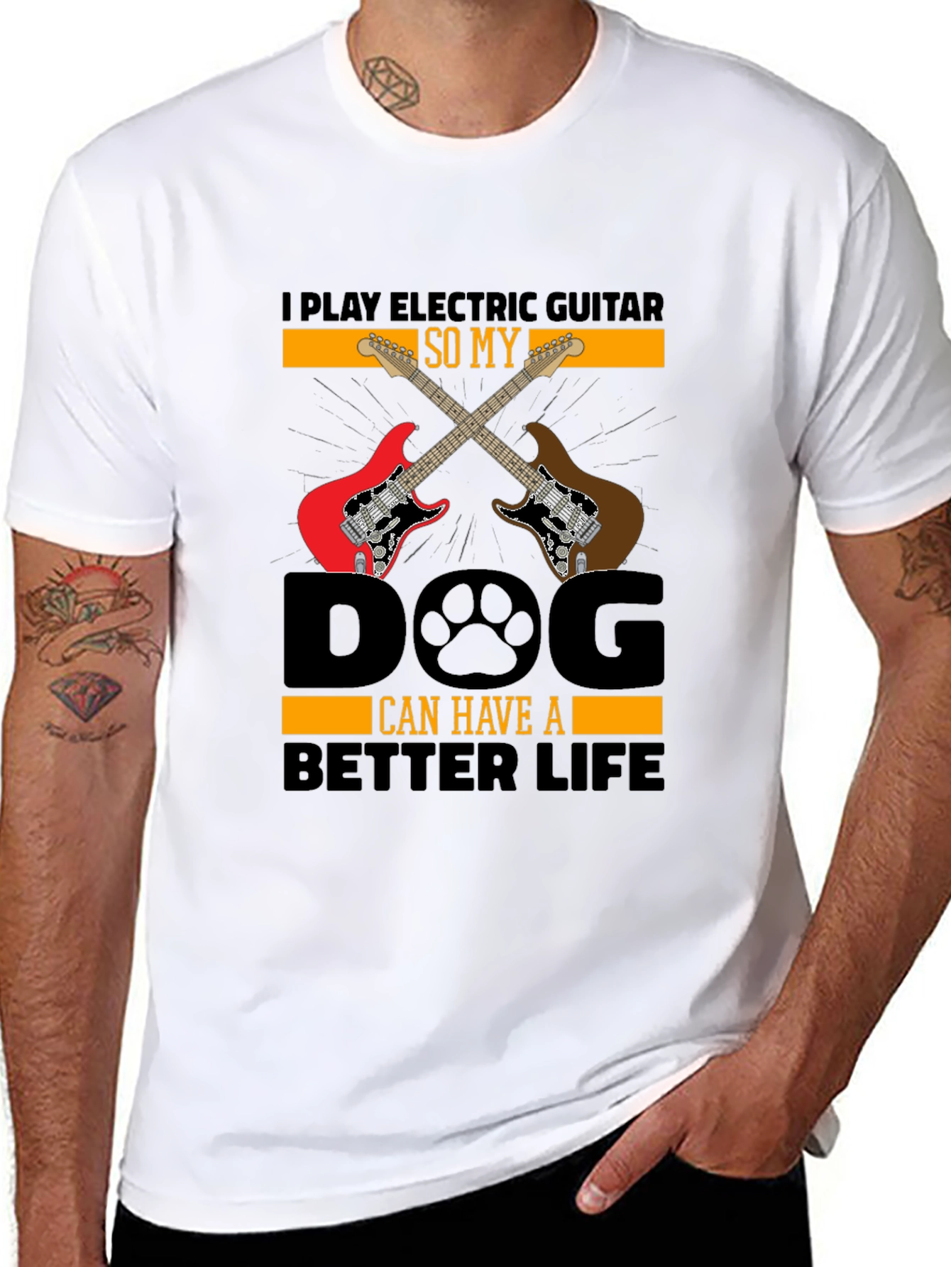Electric Guitar Dog Lover T-Shirt