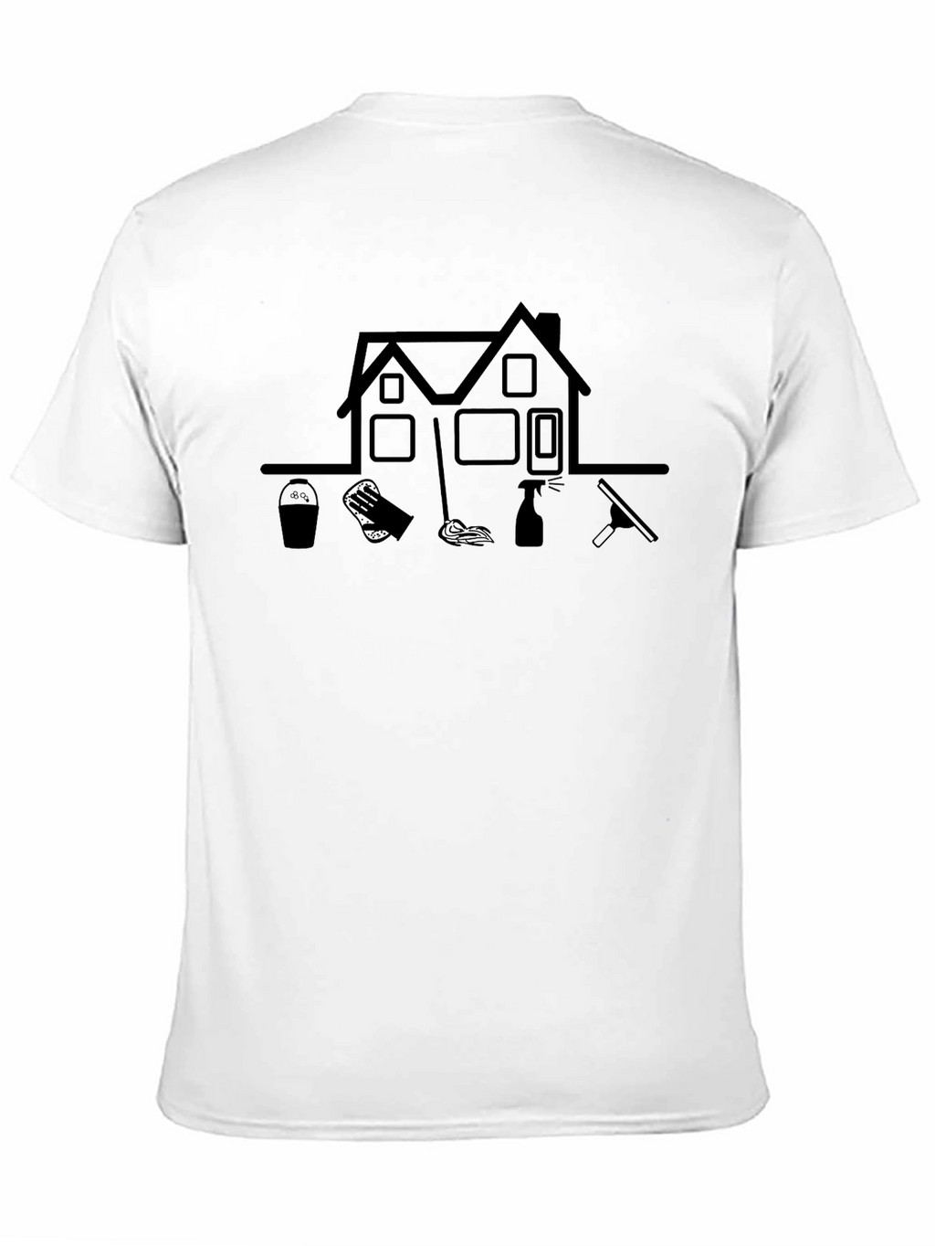 Cleaning Service Graphic Tee - Black
