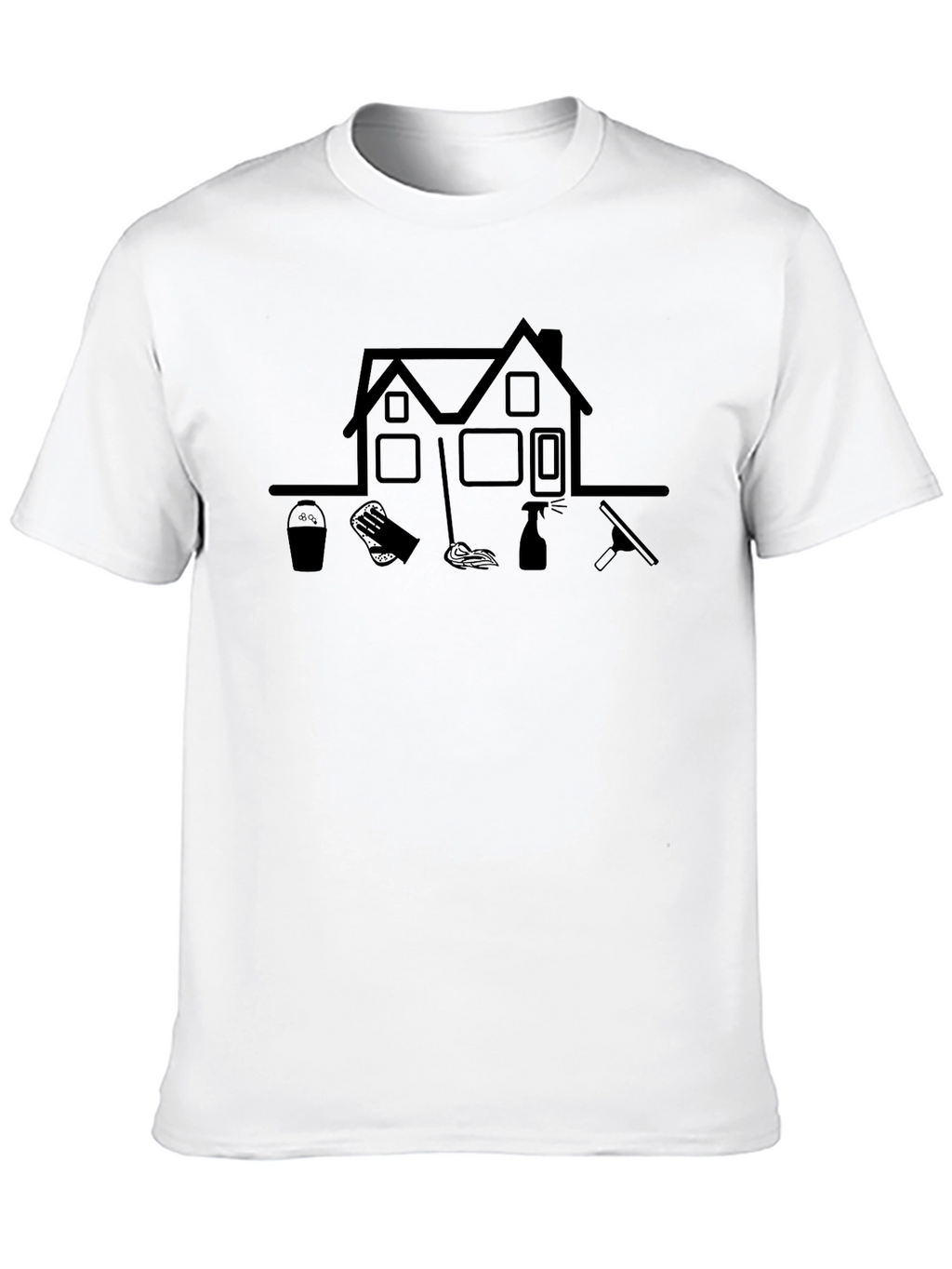 Cleaning Service Graphic Tee - Black