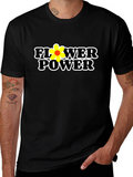 Flower Power Graphic Tee - Black