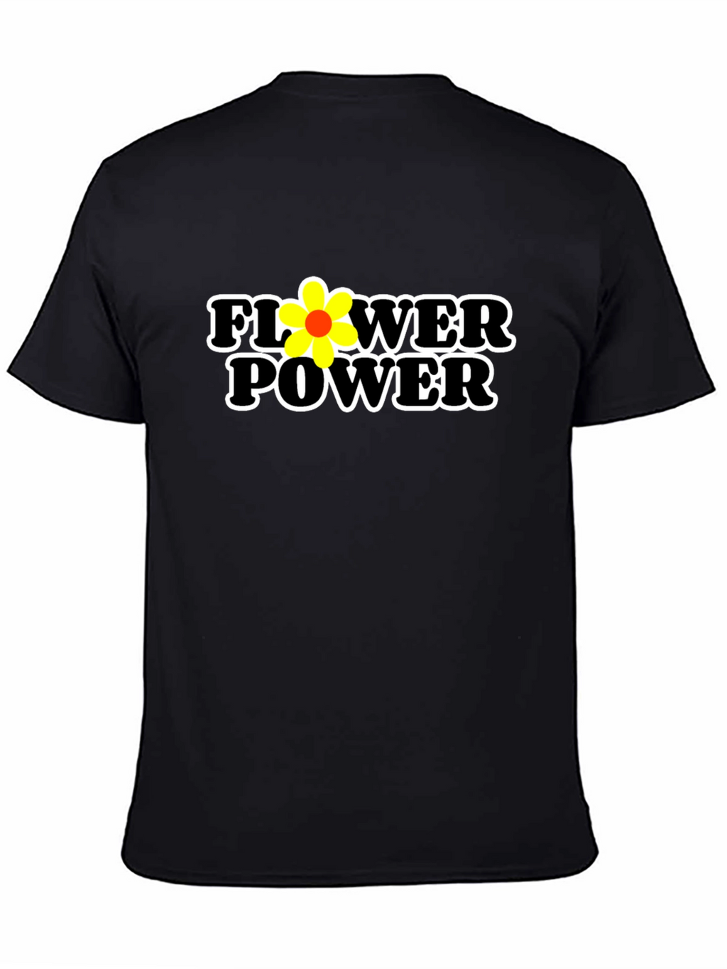 Flower Power Graphic Tee - Black
