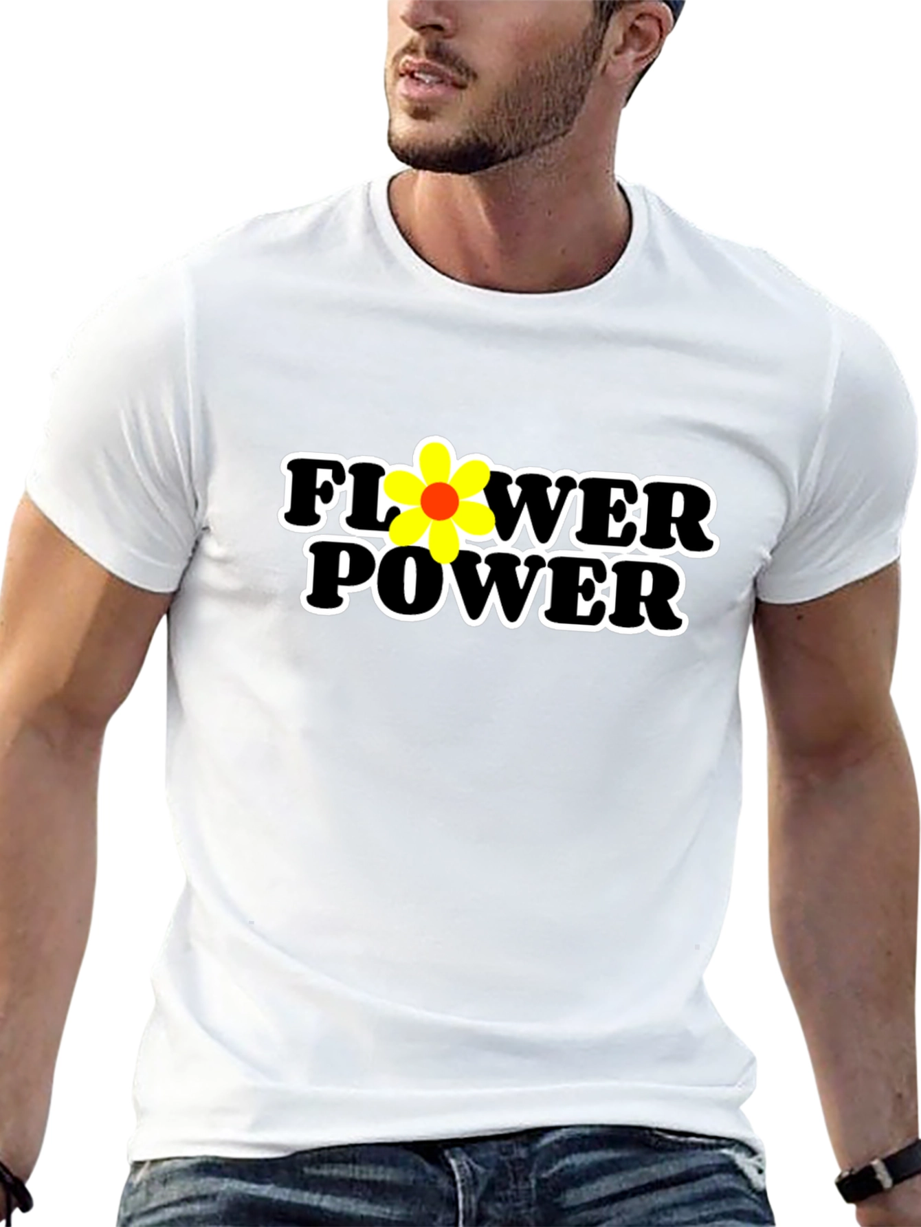 Flower Power Graphic Tee - Black