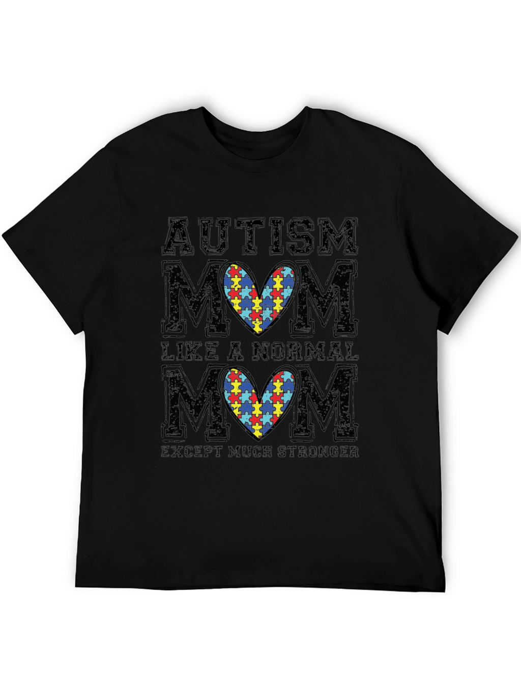 Autism Mom T-Shirt - Puzzle Heart Graphic Tee