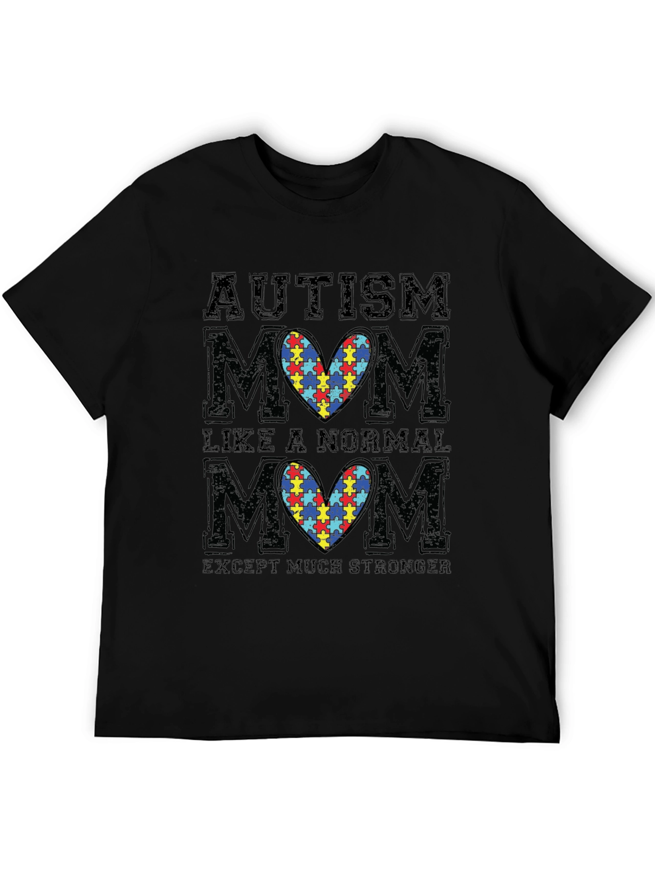 Autism Mom T-Shirt - Puzzle Heart Graphic Tee