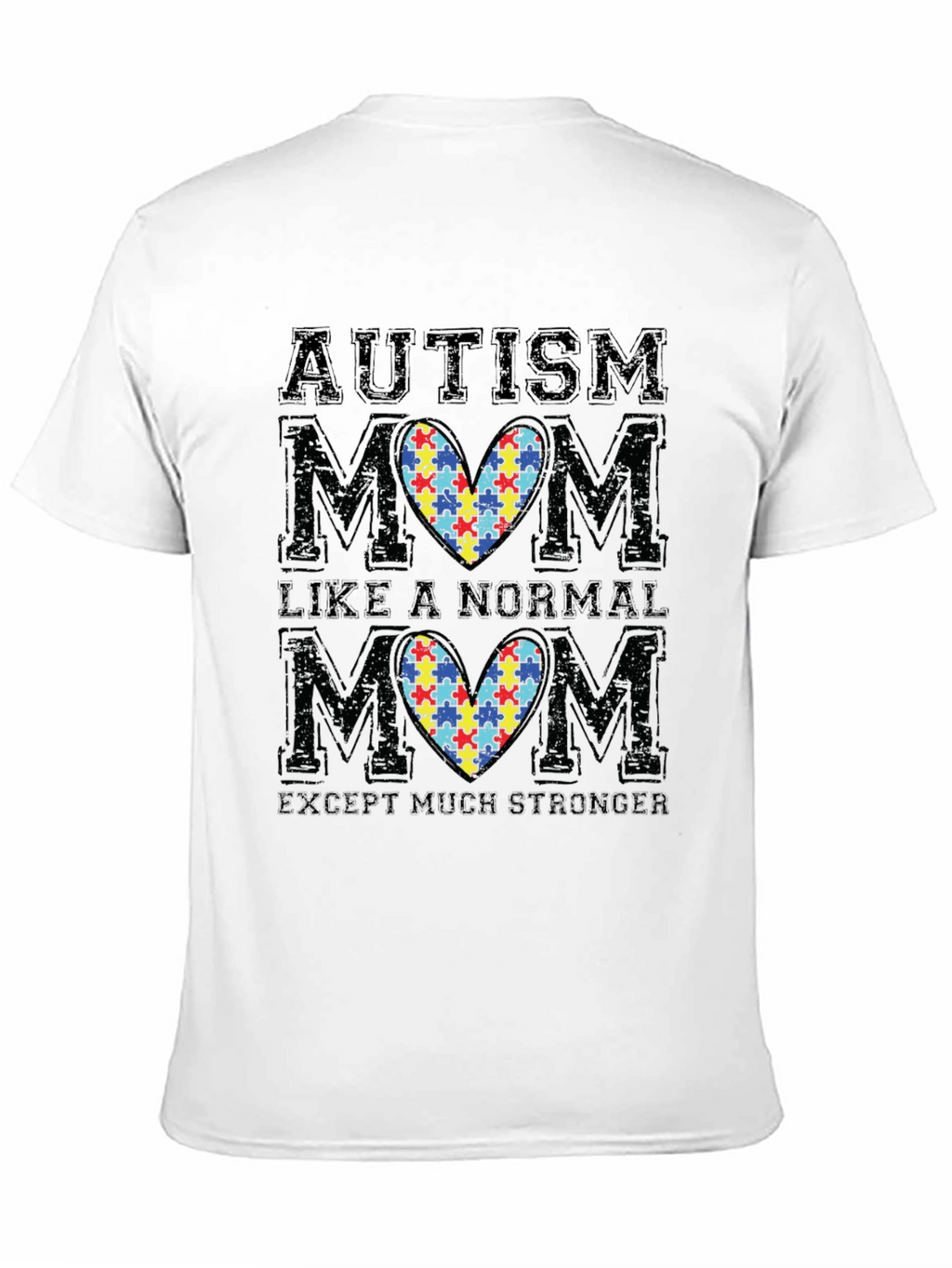 Autism Mom T-Shirt - Puzzle Heart Graphic Tee