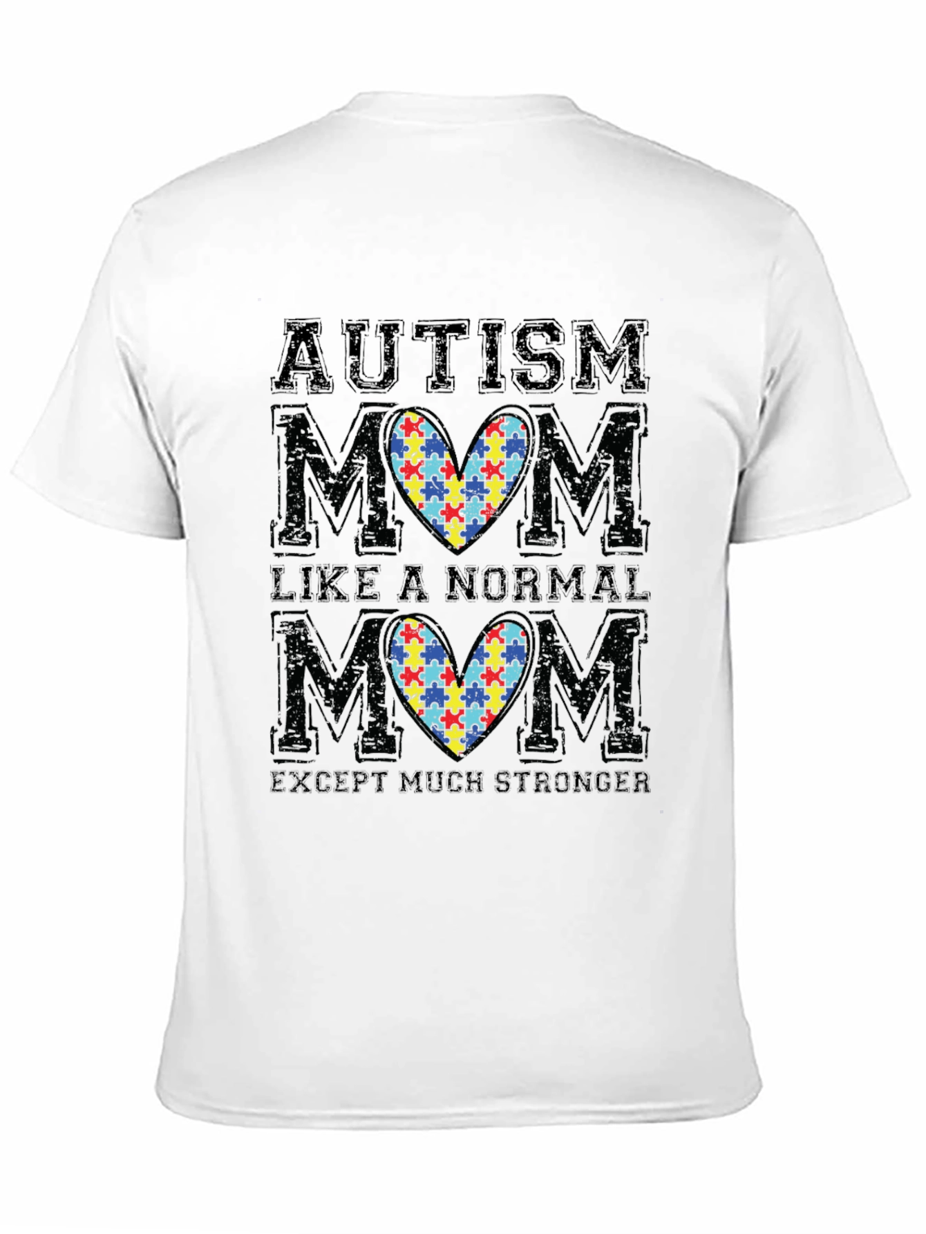 Autism Mom T-Shirt - Puzzle Heart Graphic Tee