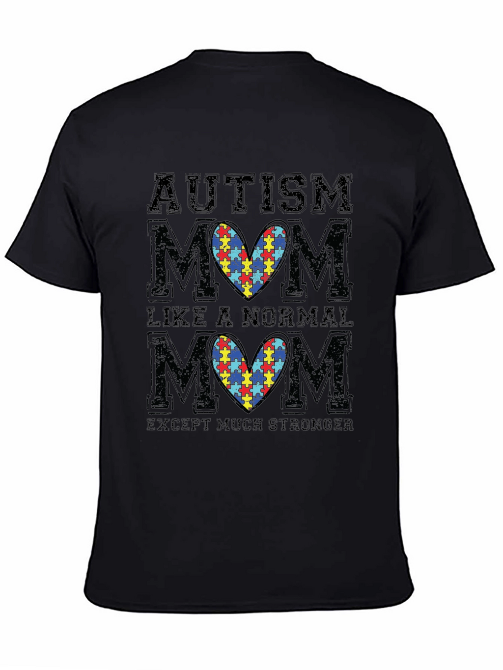 Autism Mom T-Shirt - Puzzle Heart Graphic Tee