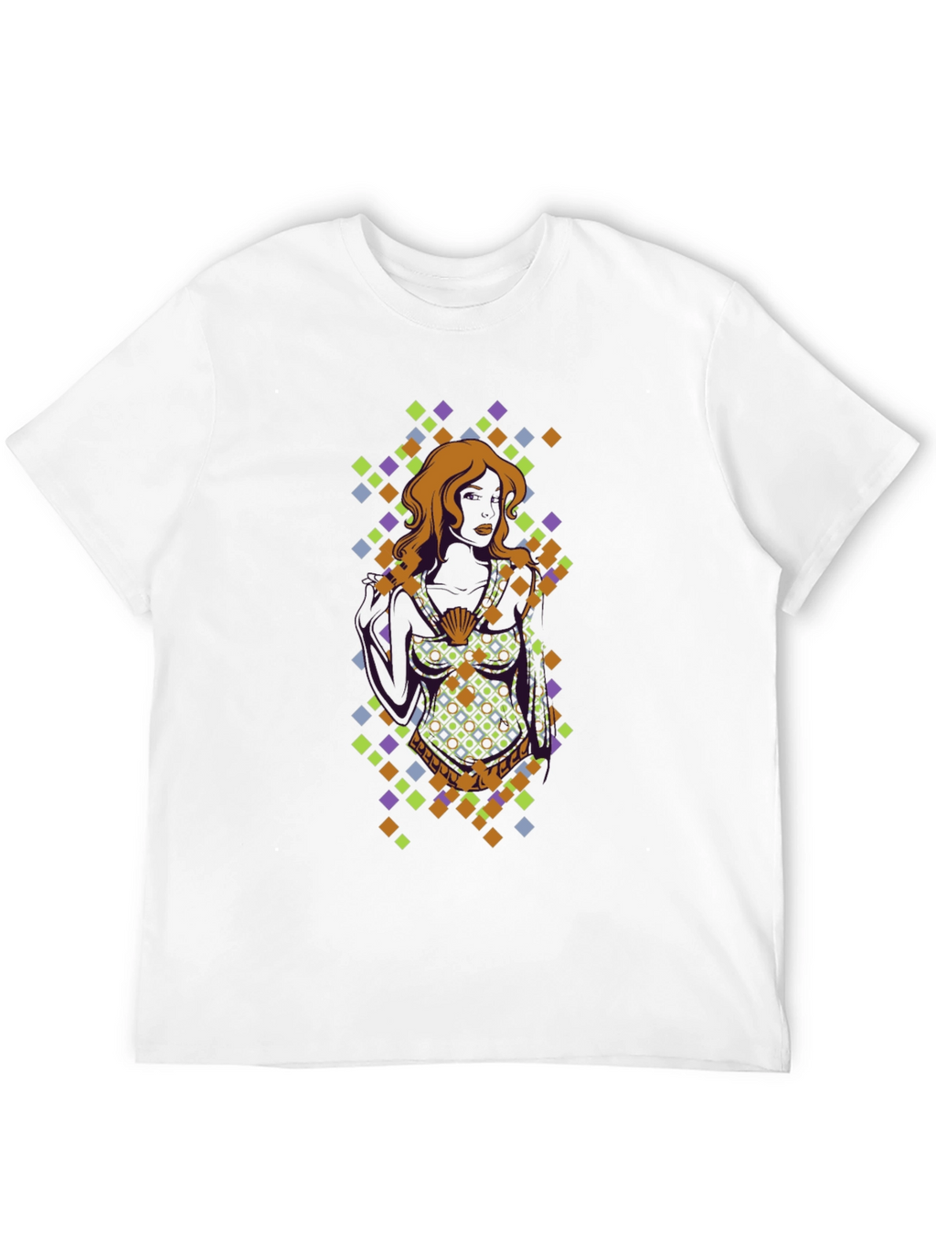Geometric Diamond Pattern Tee