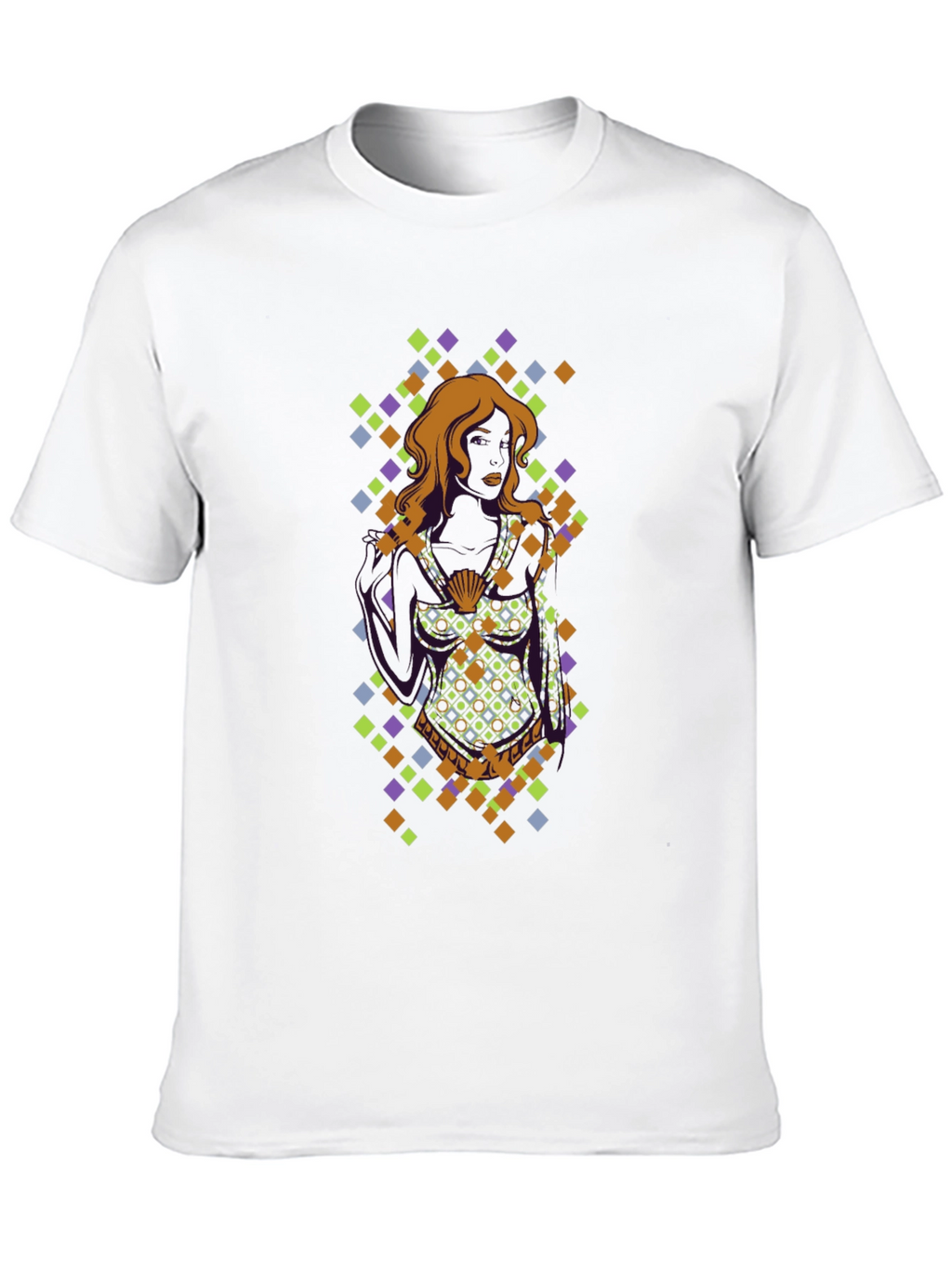 Geometric Diamond Pattern Tee