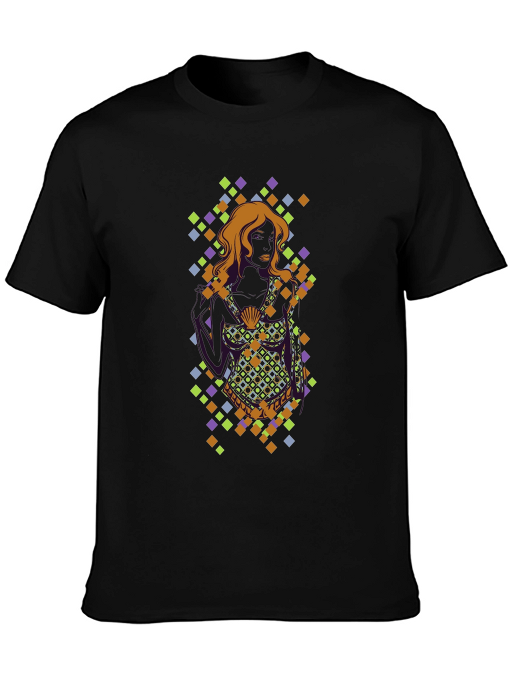 Geometric Diamond Pattern Tee