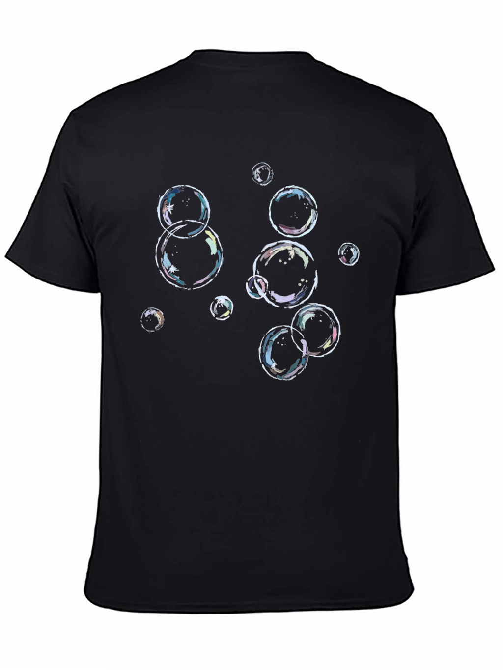 Bubble Graphic Black T-Shirt - Casual Style