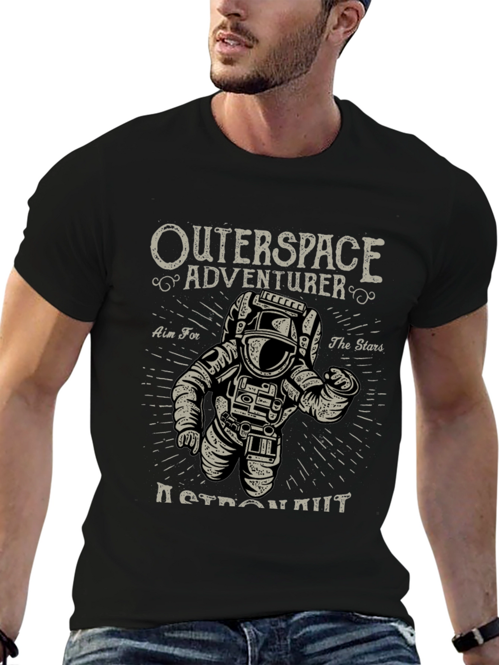 Outerspace Astronaut Graphic T-Shirt - Adventure Awaits!