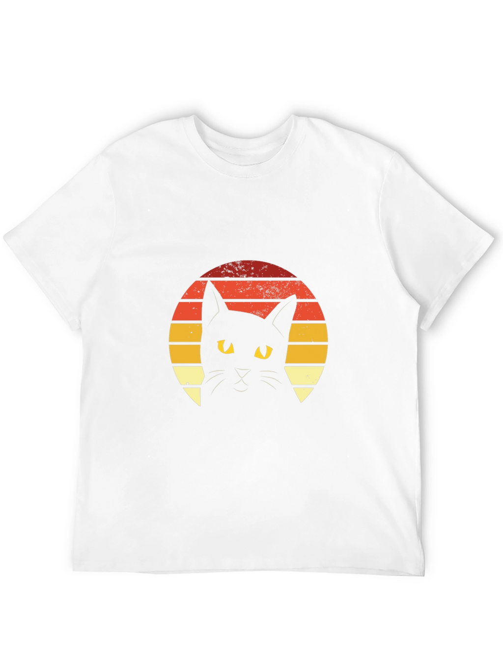 Retro Sunset Black Cat Graphic Tee