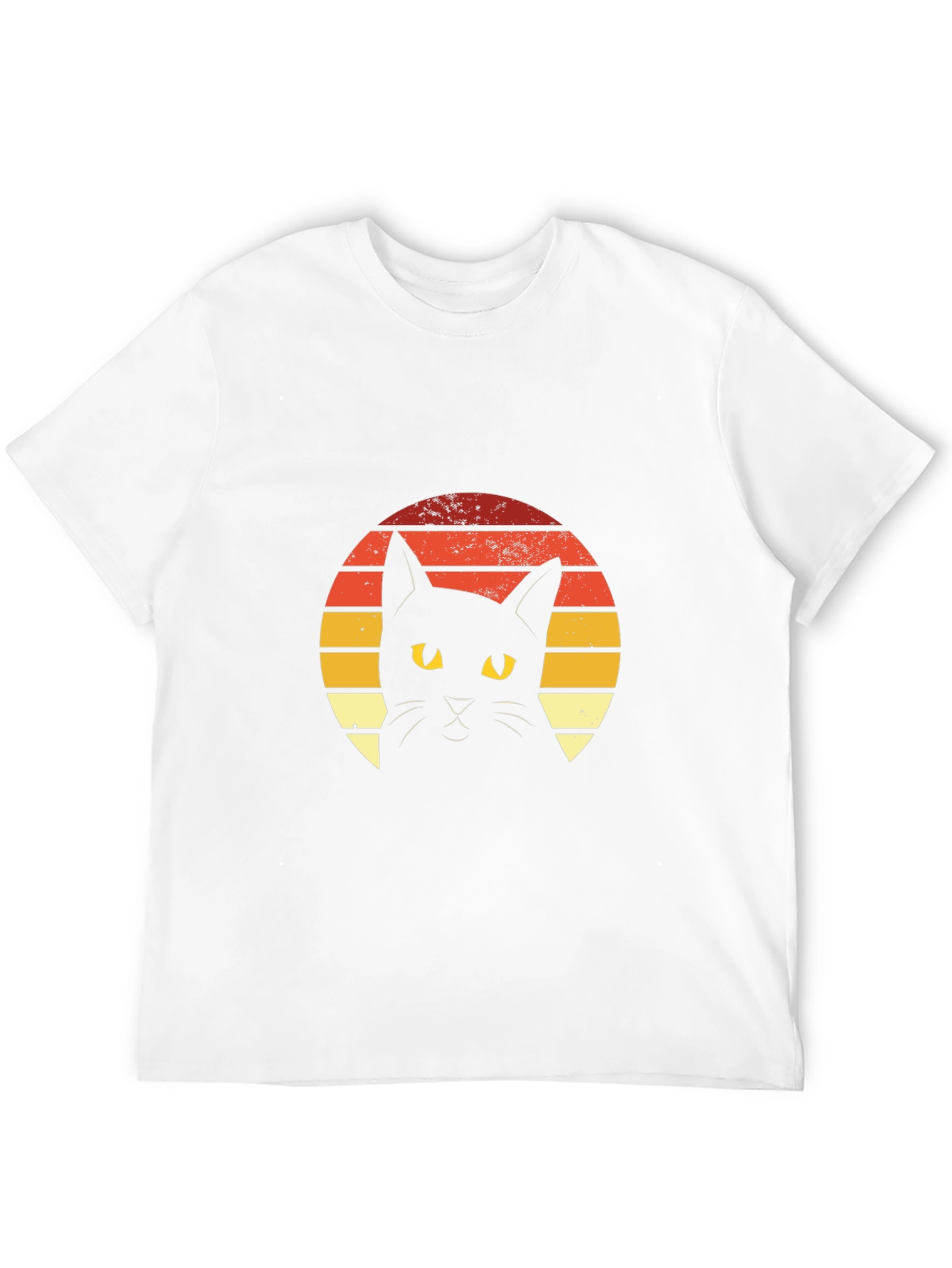 Retro Sunset Black Cat Graphic Tee