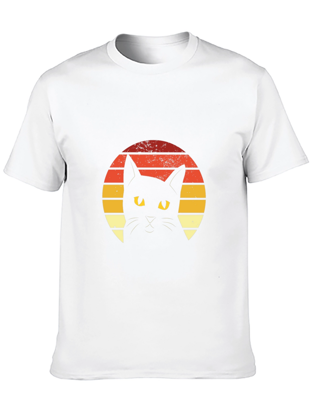 Retro Sunset Black Cat Graphic Tee