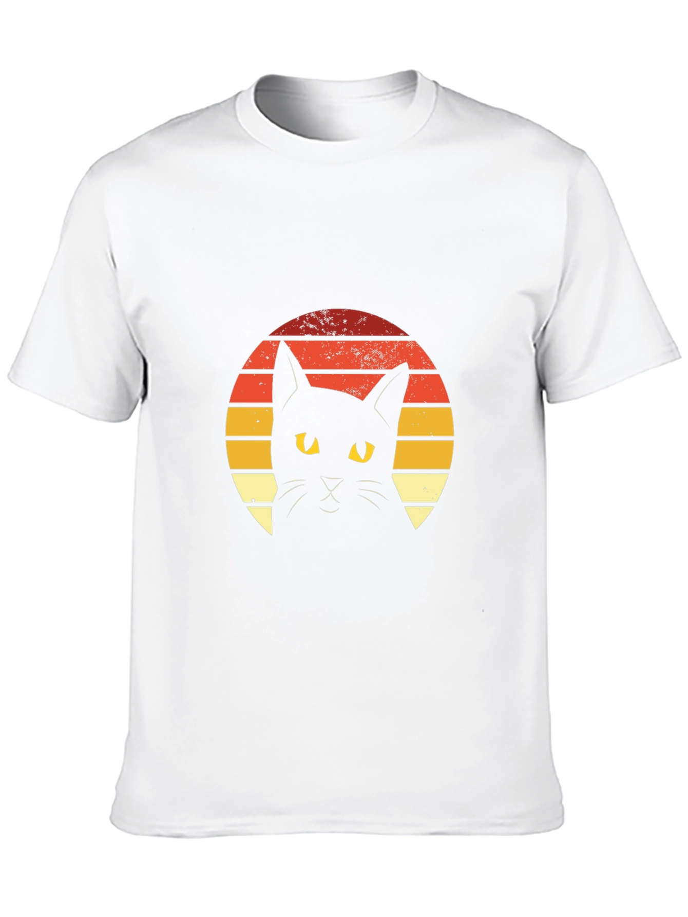 Retro Sunset Black Cat Graphic Tee
