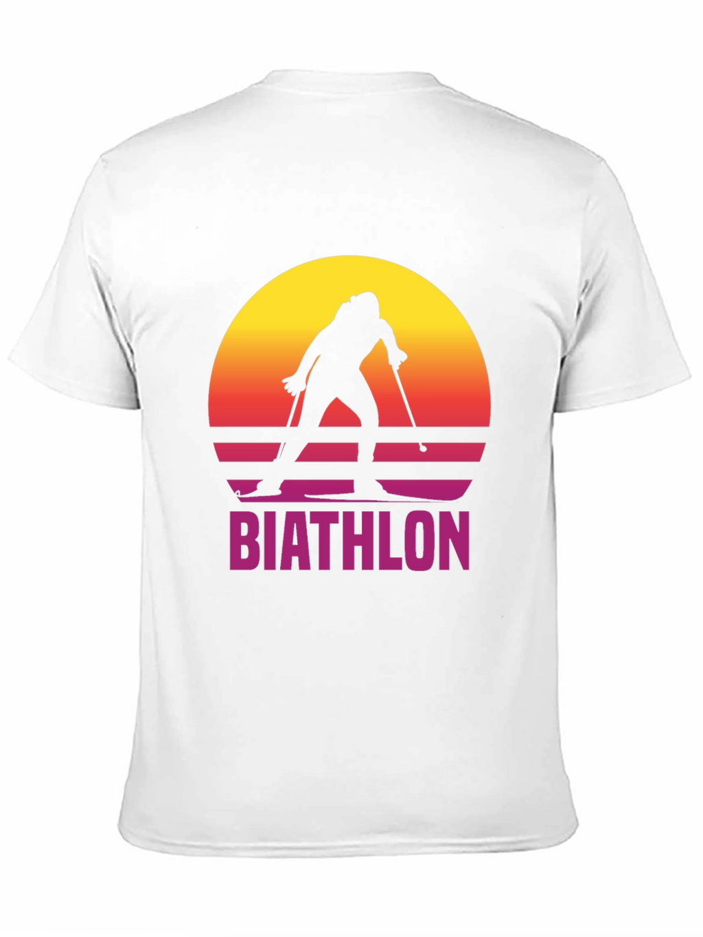 Retro Biathlon Sunset Graphic Tee