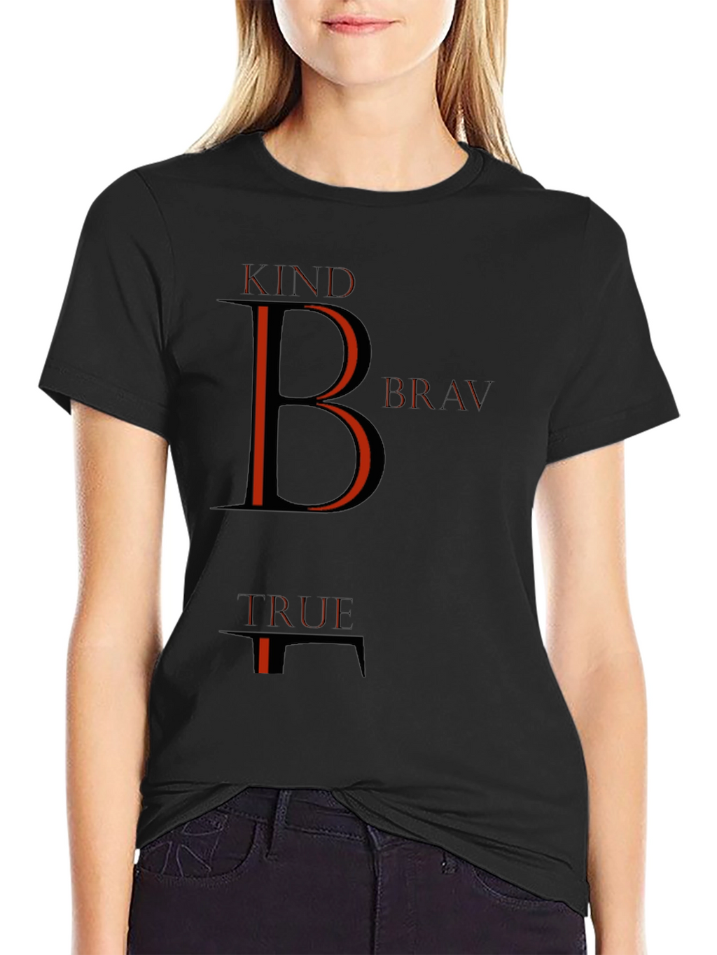 Kind Brave True Graphic Tee - Mens Black T-Shirt