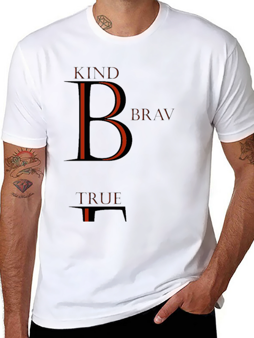 Kind Brave True Graphic Tee - Mens Black T-Shirt