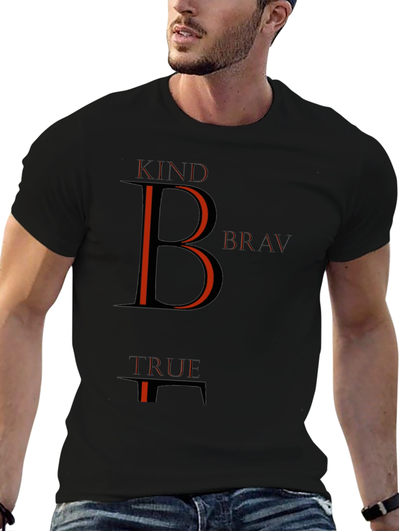 Kind Brave True Graphic Tee - Mens Black T-Shirt