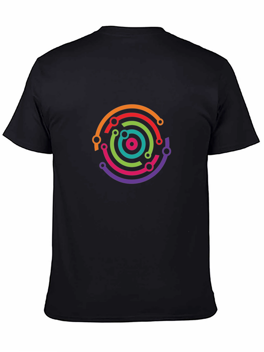 Tech Circuit Circle Black Tee