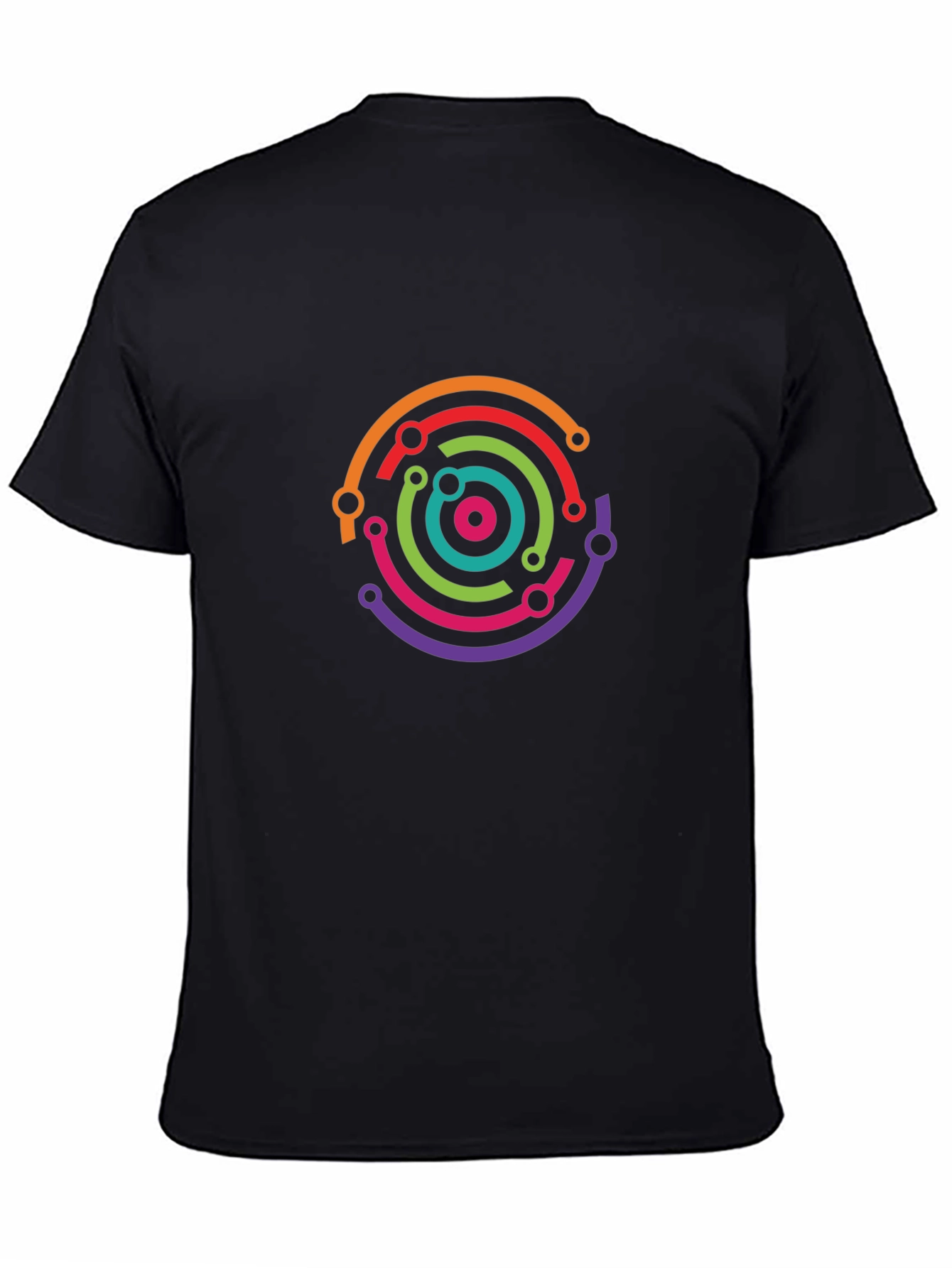 Tech Circuit Circle Black Tee