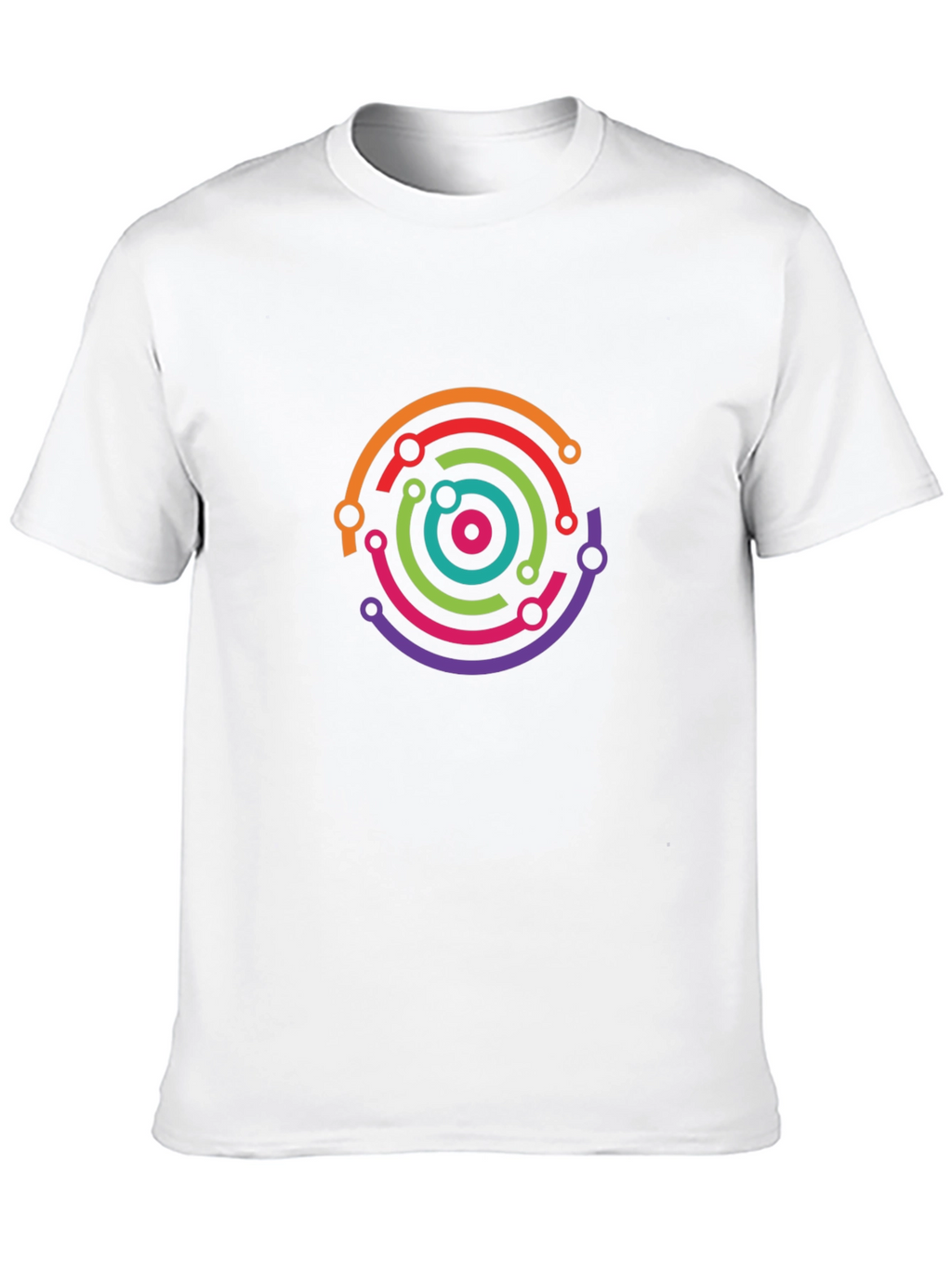 Tech Circuit Circle Black Tee