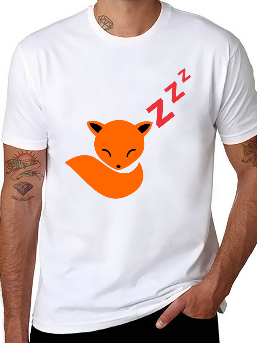 Fox Nap T-Shirt - Comfy Cotton Graphic Tee