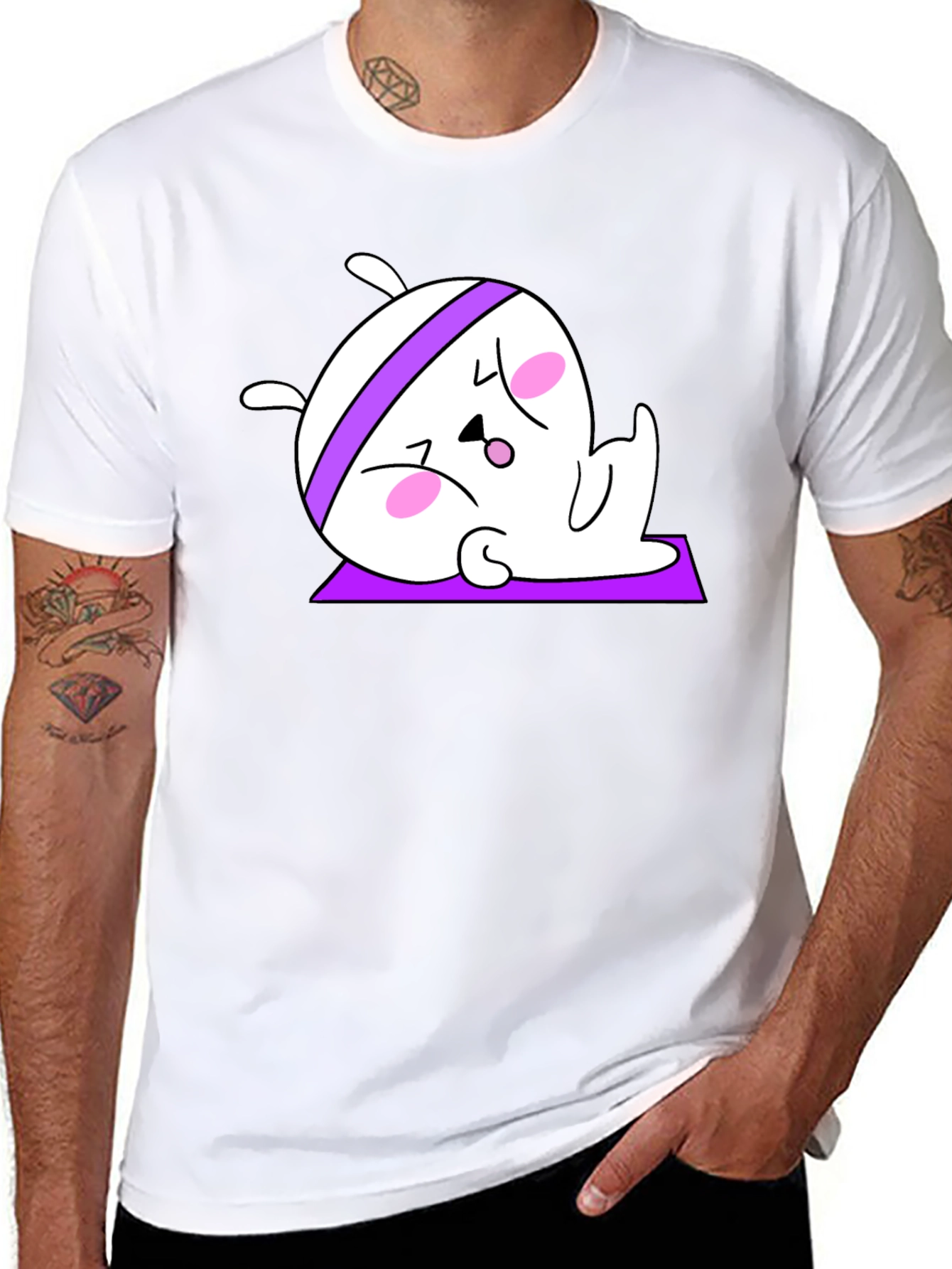 Yoga Bunny Black T-Shirt