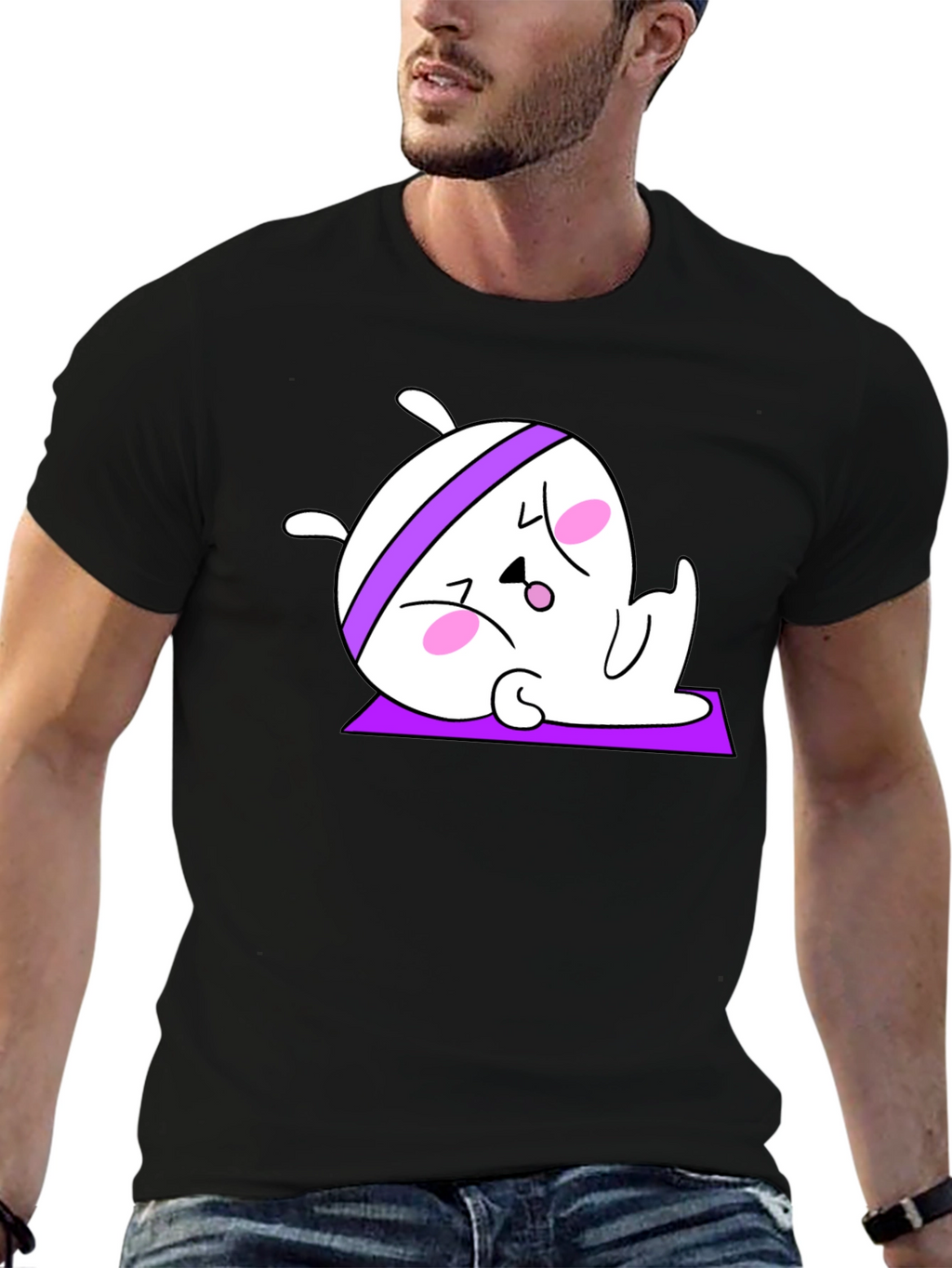 Yoga Bunny Black T-Shirt
