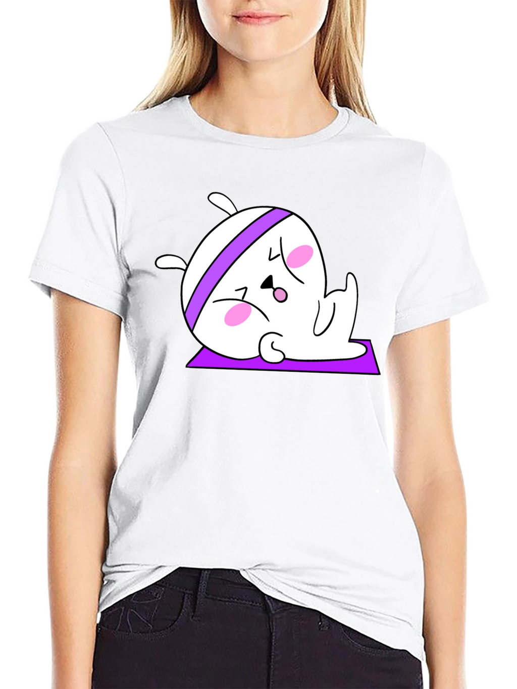 Yoga Bunny Black T-Shirt