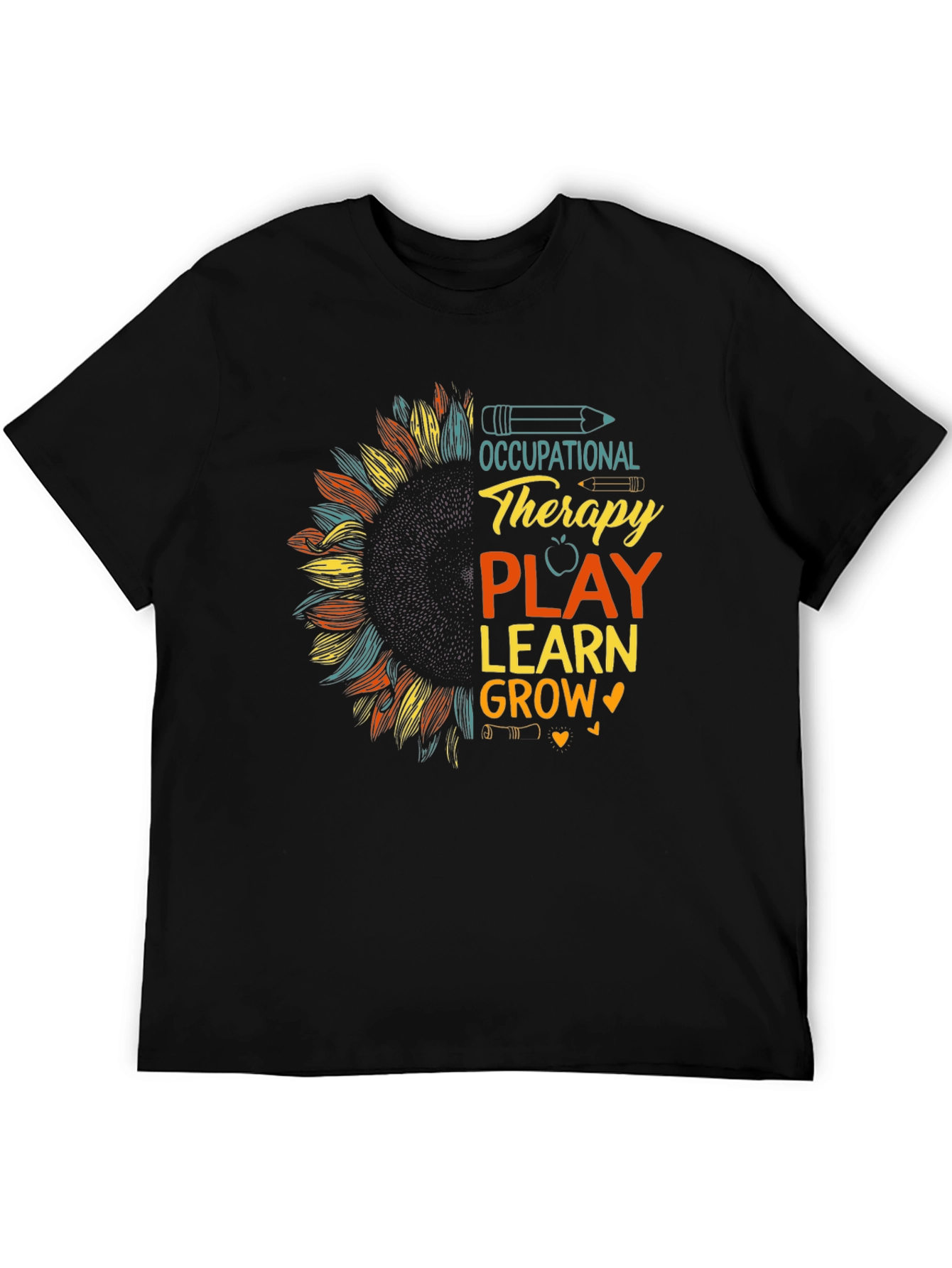 Occupational Therapy Play Learn Grow Sunflower Tee