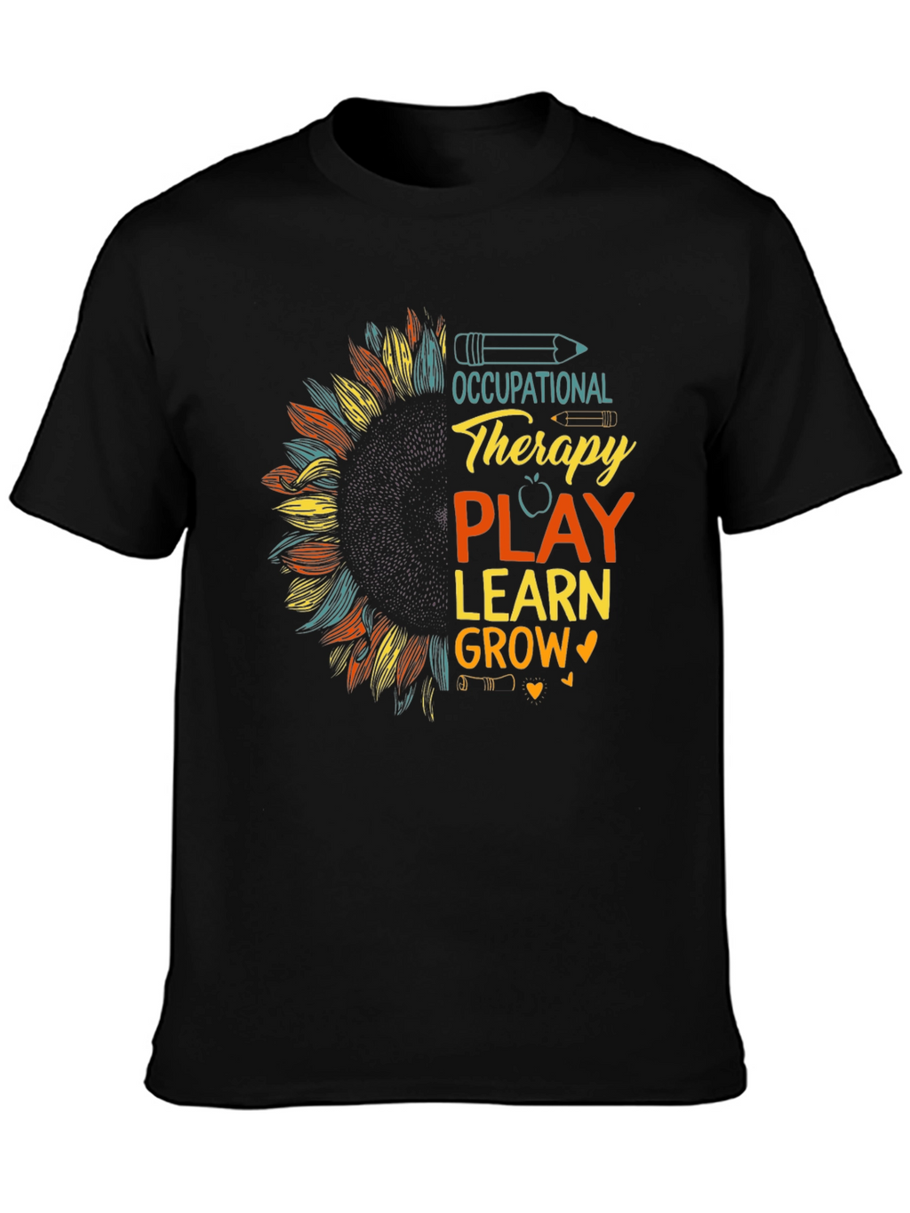Occupational Therapy Play Learn Grow Sunflower Tee