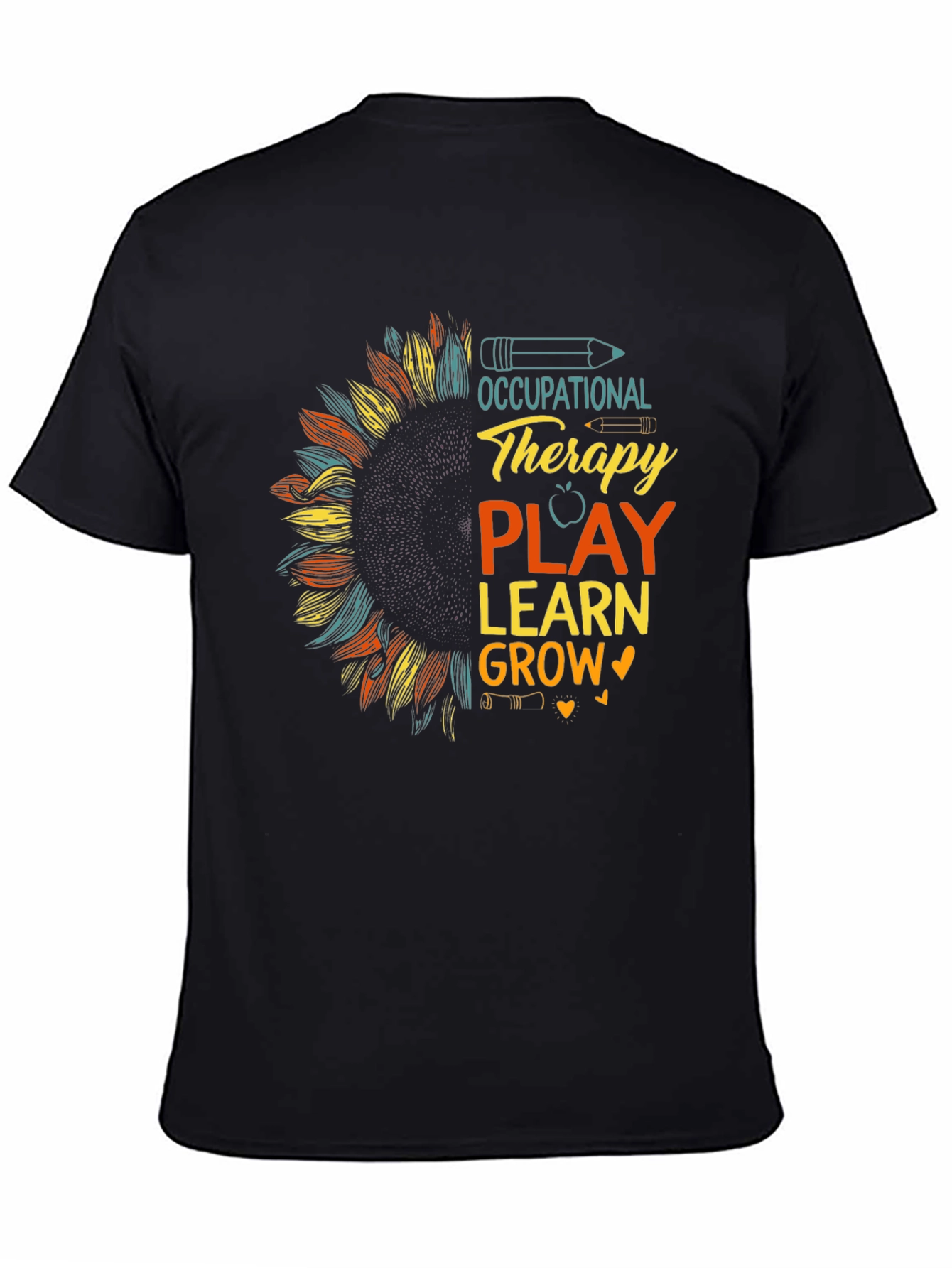Occupational Therapy Play Learn Grow Sunflower Tee