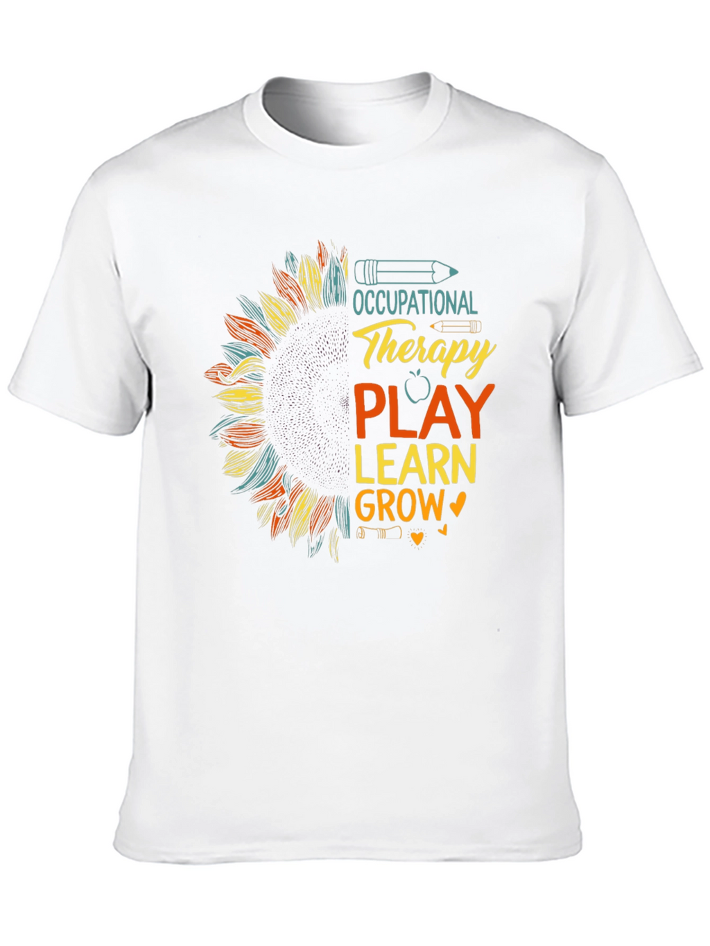 Occupational Therapy Play Learn Grow Sunflower Tee