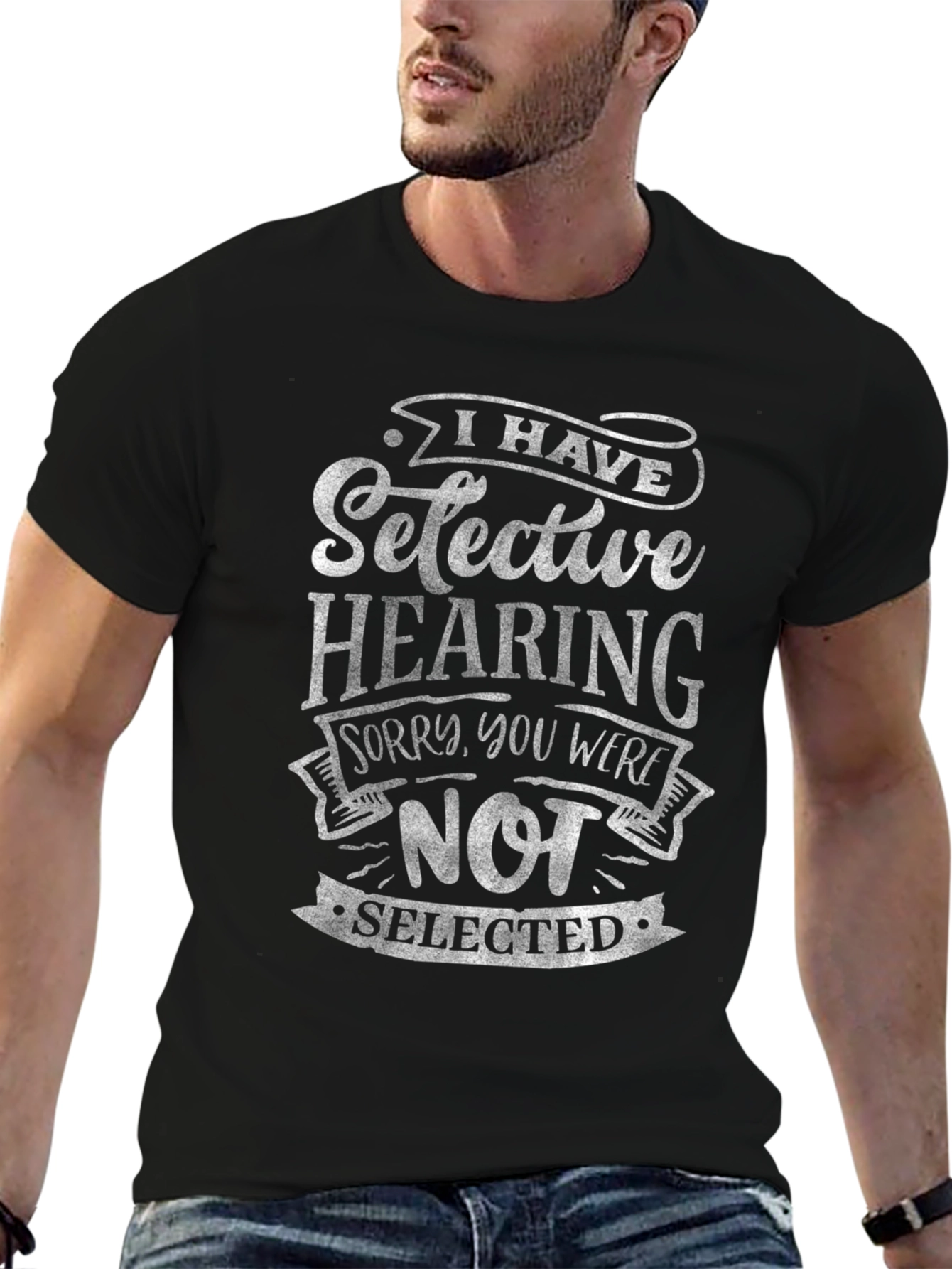 Selective Hearing Graphic Tee - Black