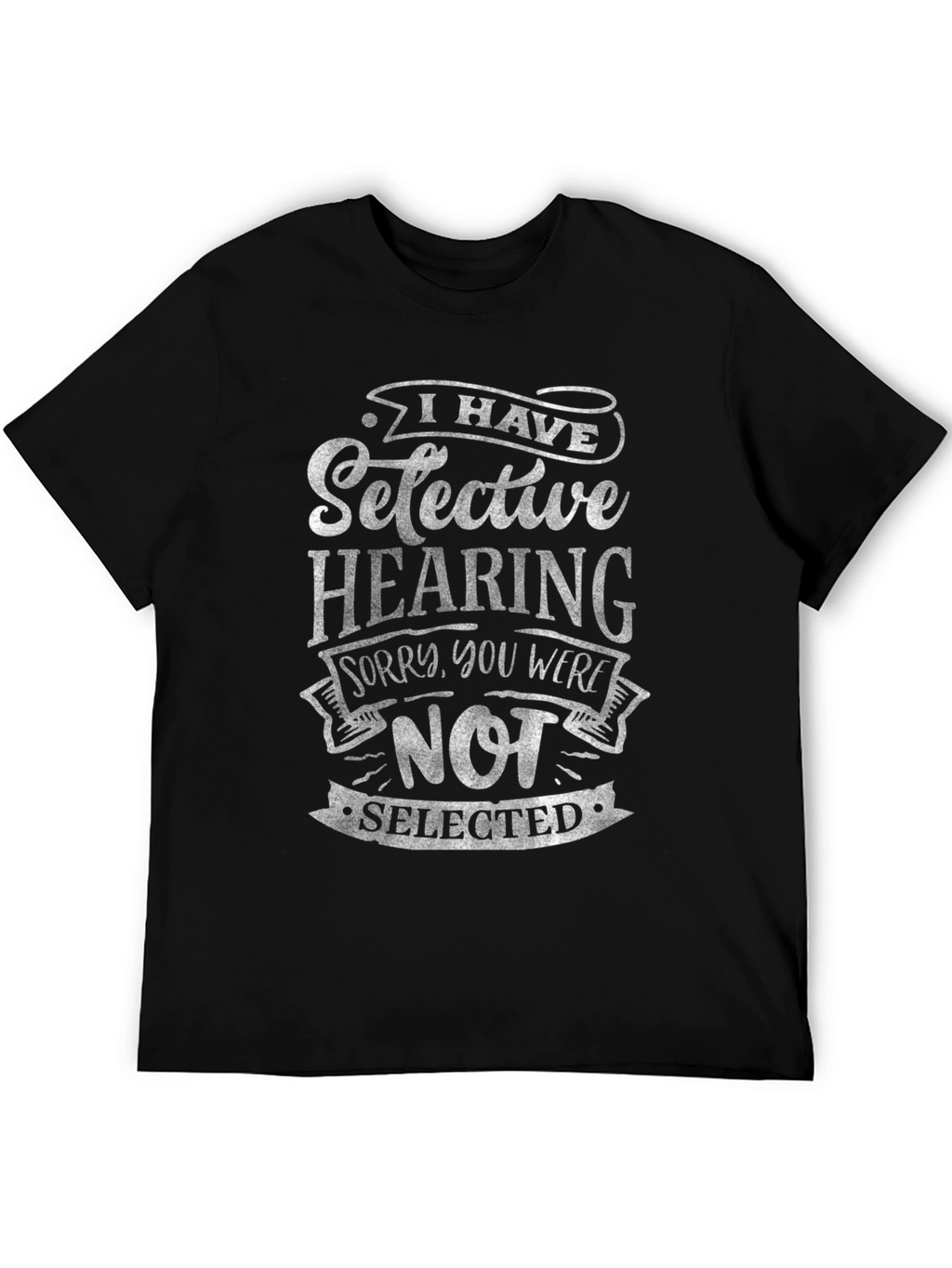 Selective Hearing Graphic Tee - Black