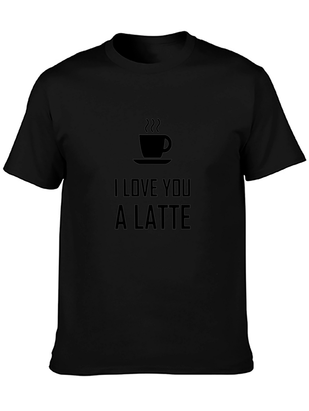 I Love You a Latte Black Graphic Tee