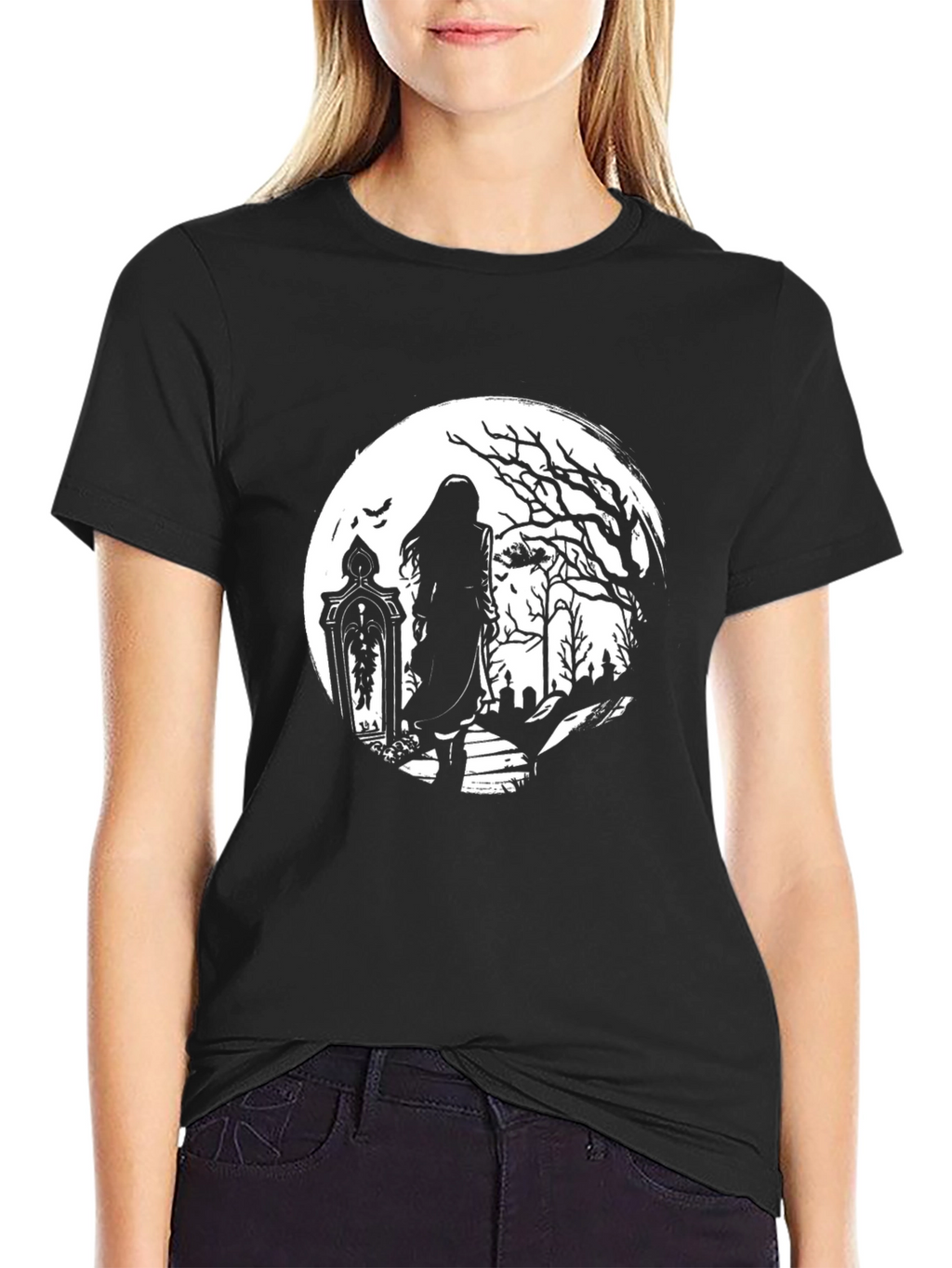 Gothic Moonlight T-Shirt - Dark & Eerie Design