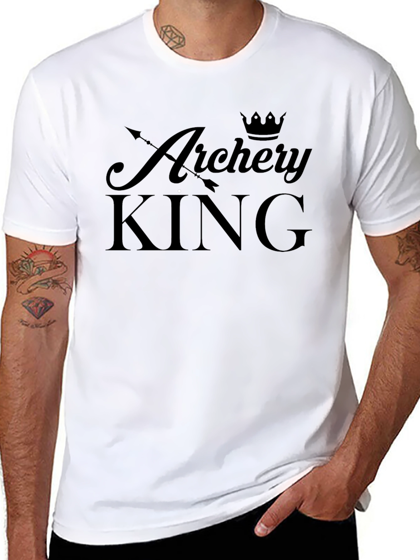 Archery King Black T-Shirt - Target Practice Apparel