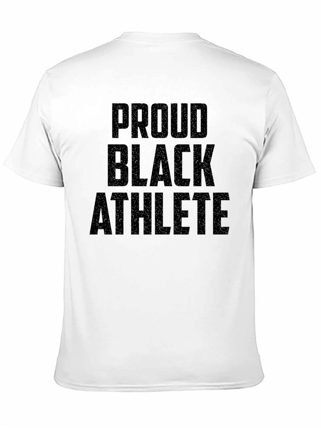 Proud Black Athlete Graphic Tee - Black Cotton T-Shirt