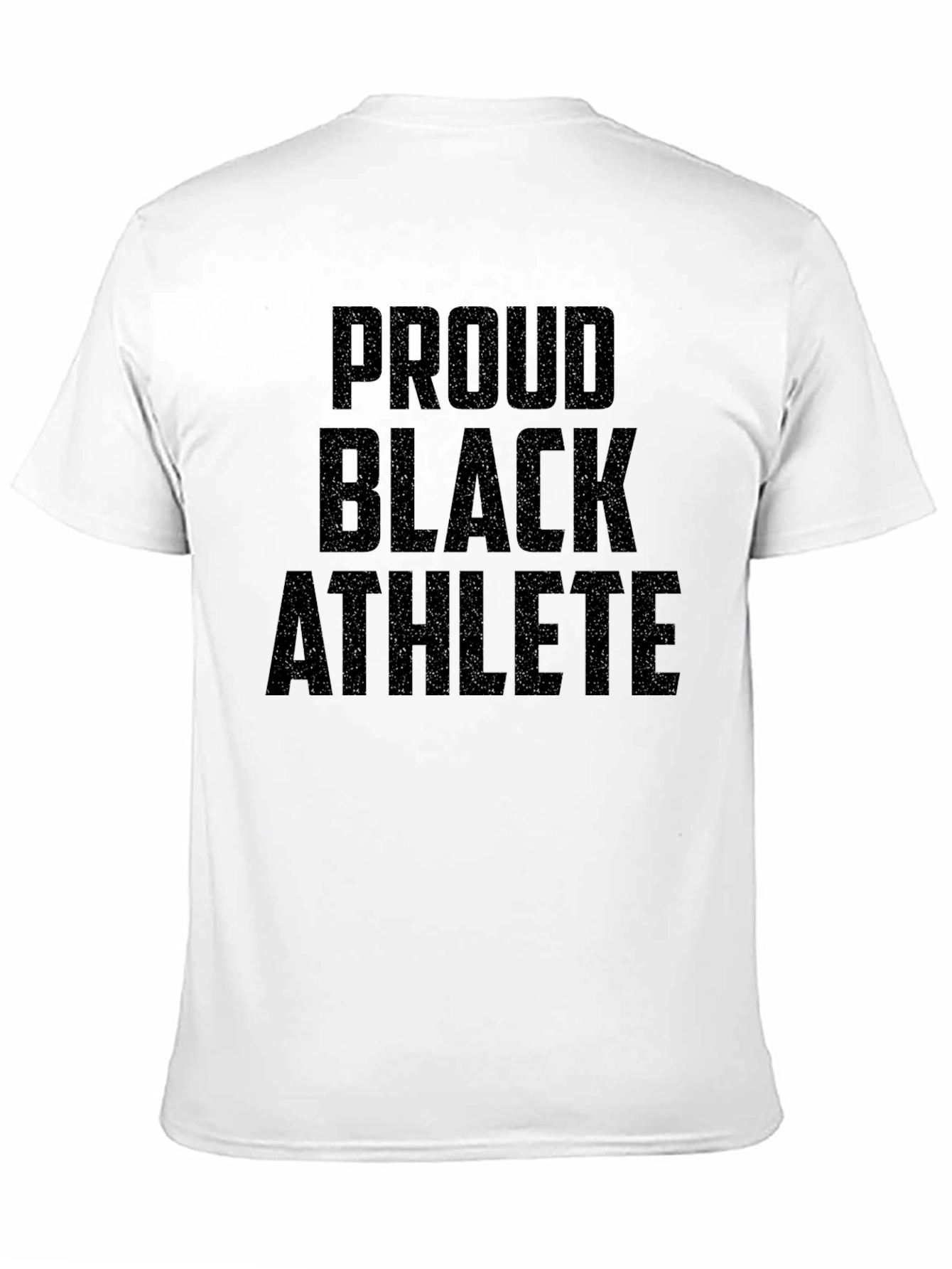 Proud Black Athlete Graphic Tee - Black Cotton T-Shirt