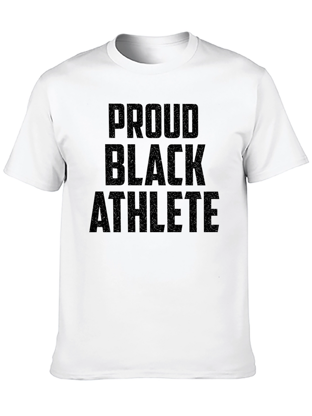 Proud Black Athlete Graphic Tee - Black Cotton T-Shirt