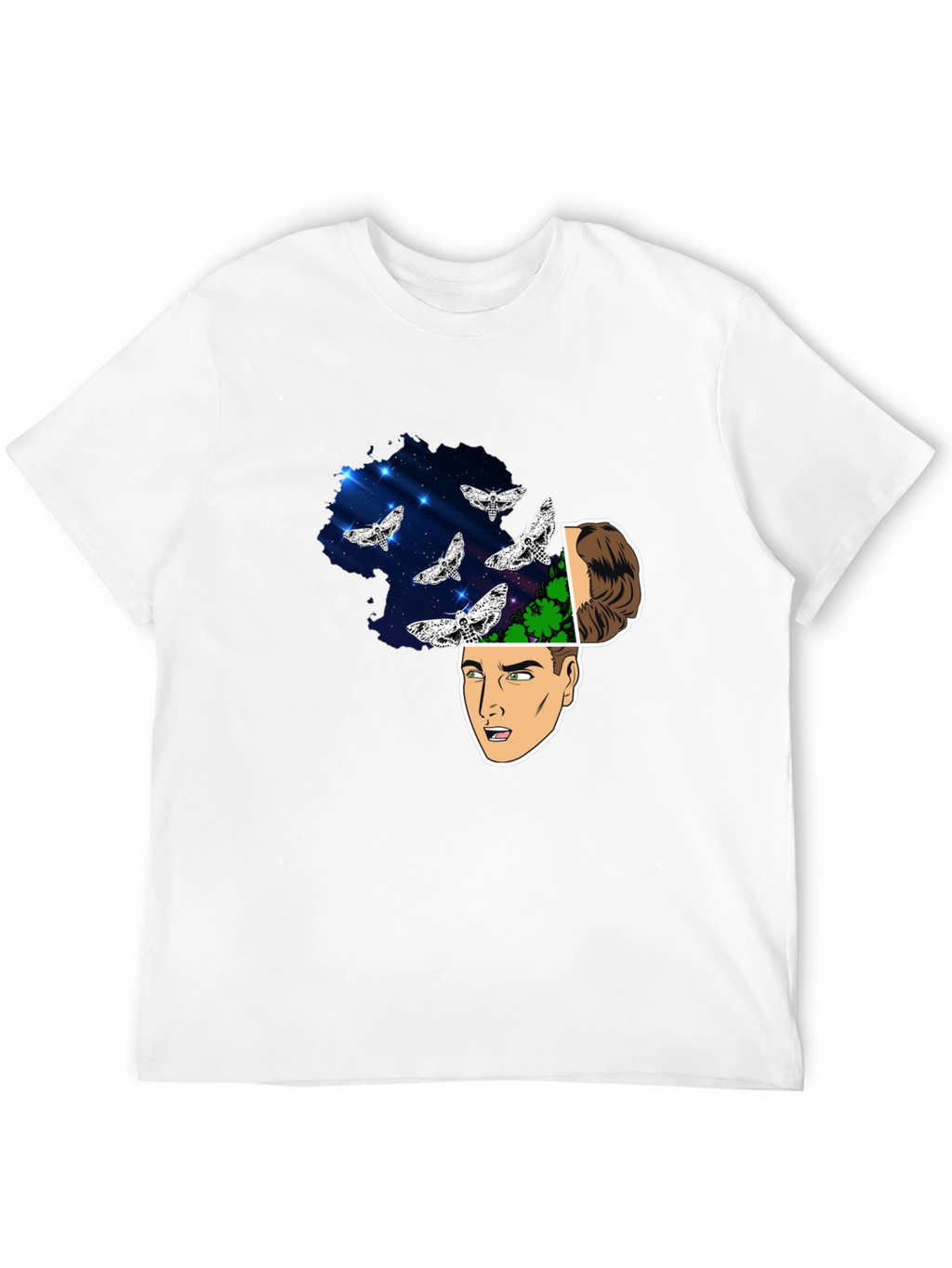 Mindscape Moth Graphic Tee - Mens Black T-Shirt