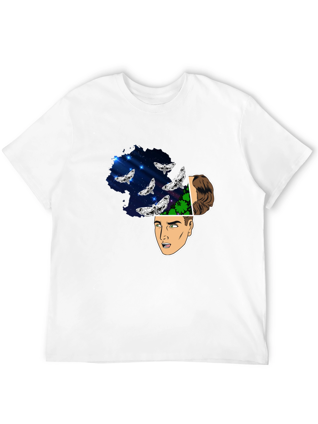 Mindscape Moth Graphic Tee - Mens Black T-Shirt