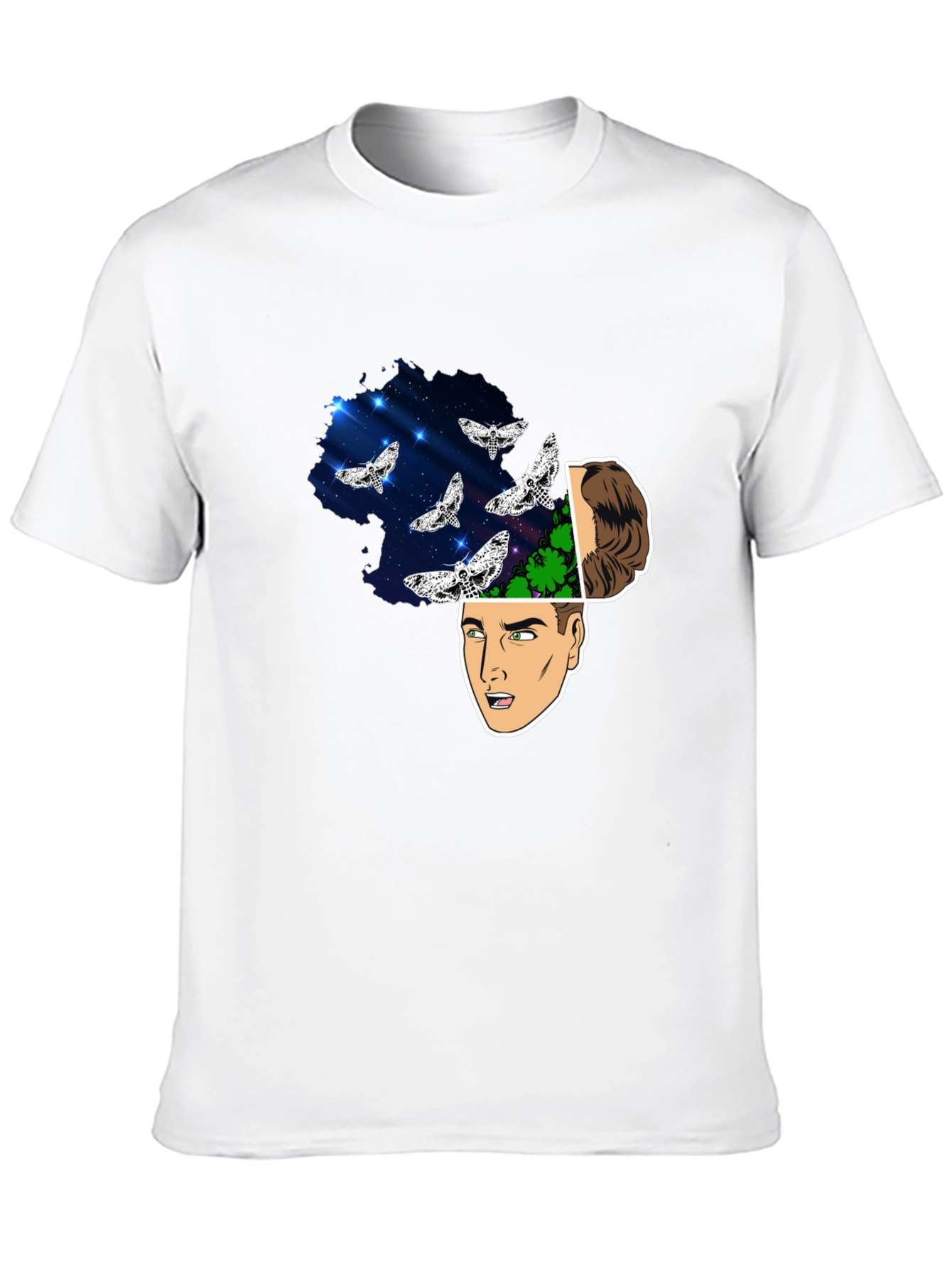 Mindscape Moth Graphic Tee - Mens Black T-Shirt
